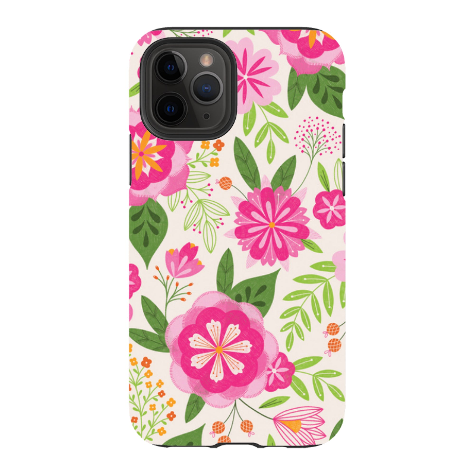 iPhone Tough Case - Big Bold Blooms Ivory By Jenny Zemanek