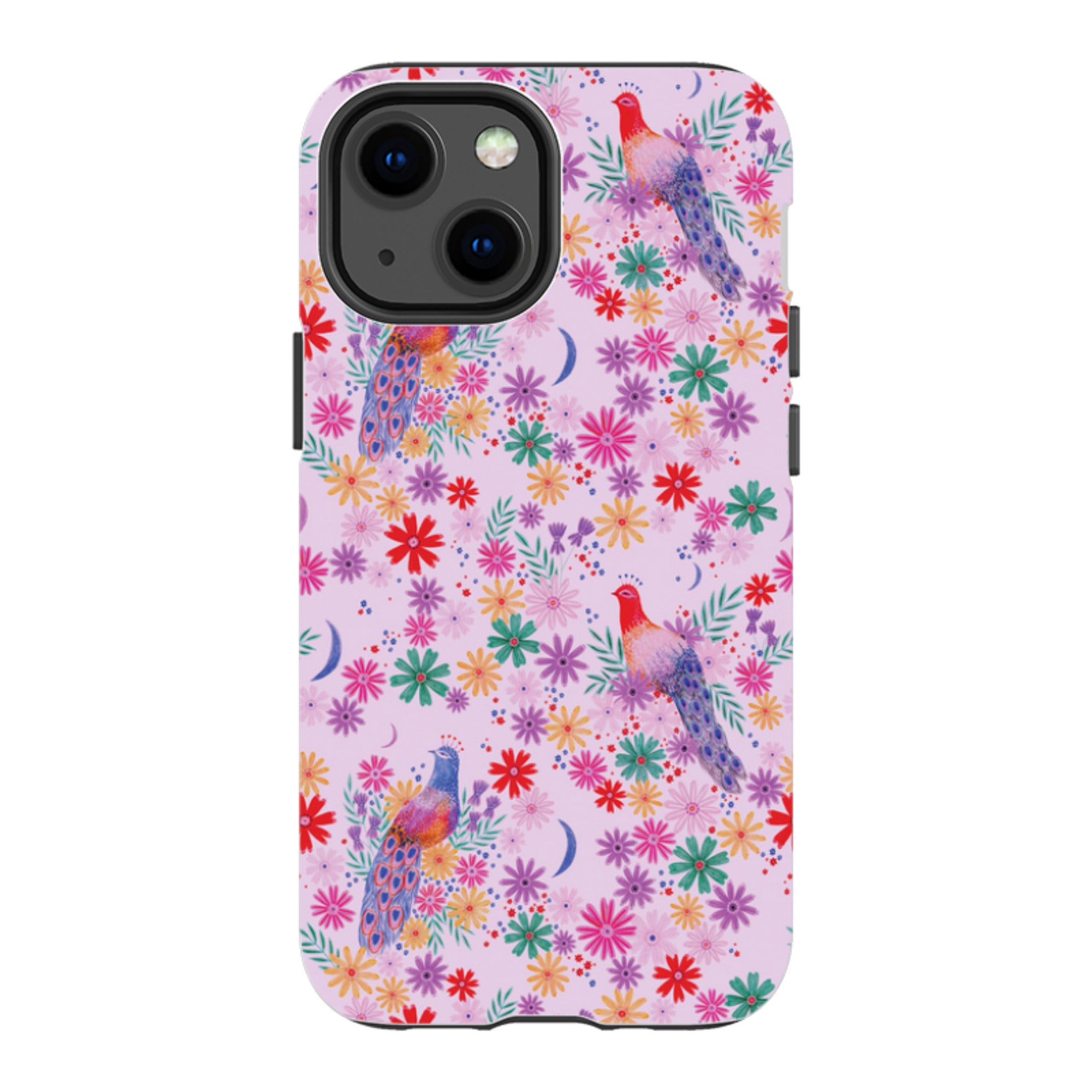 iPhone Tough Case - Peacock Pattern Lilac By Lee Foster Wilson