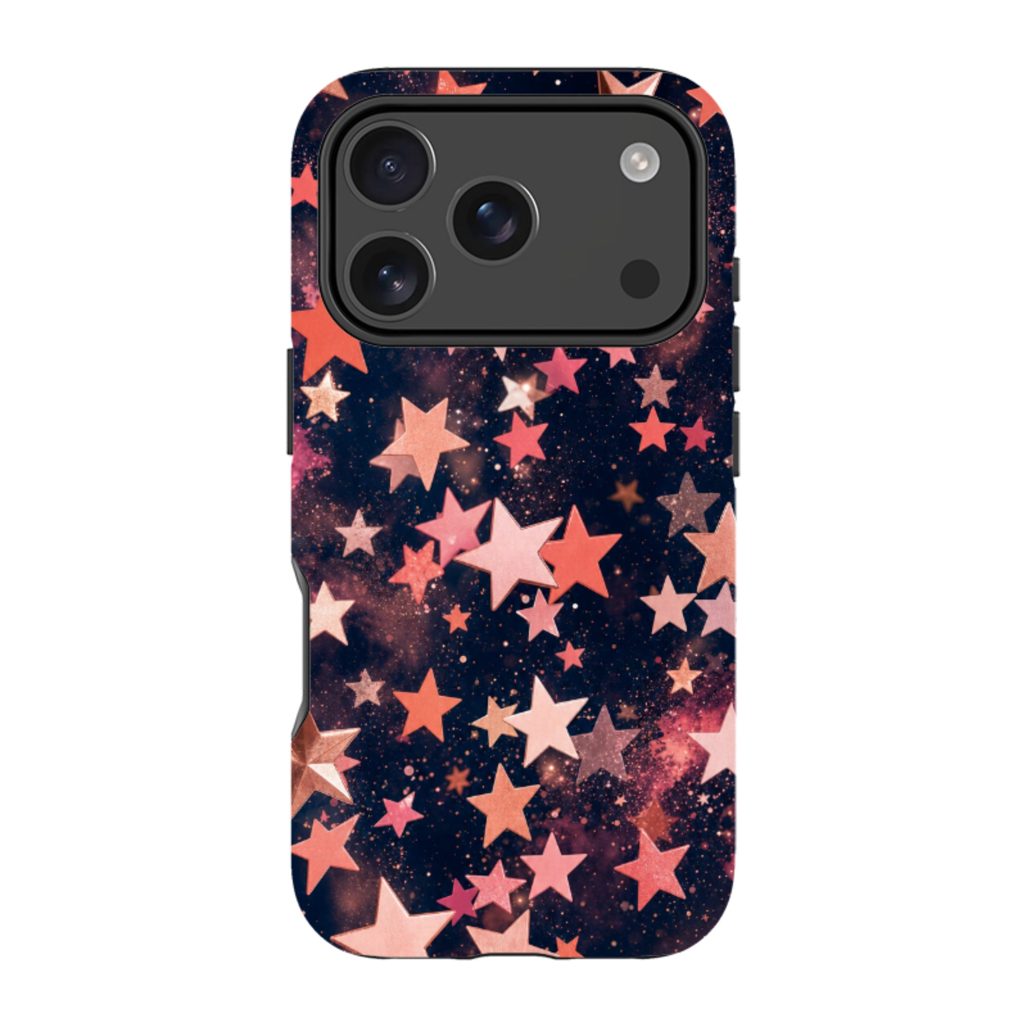 iPhone MagSafe Tough Case - Rose Gold Galaxy Star