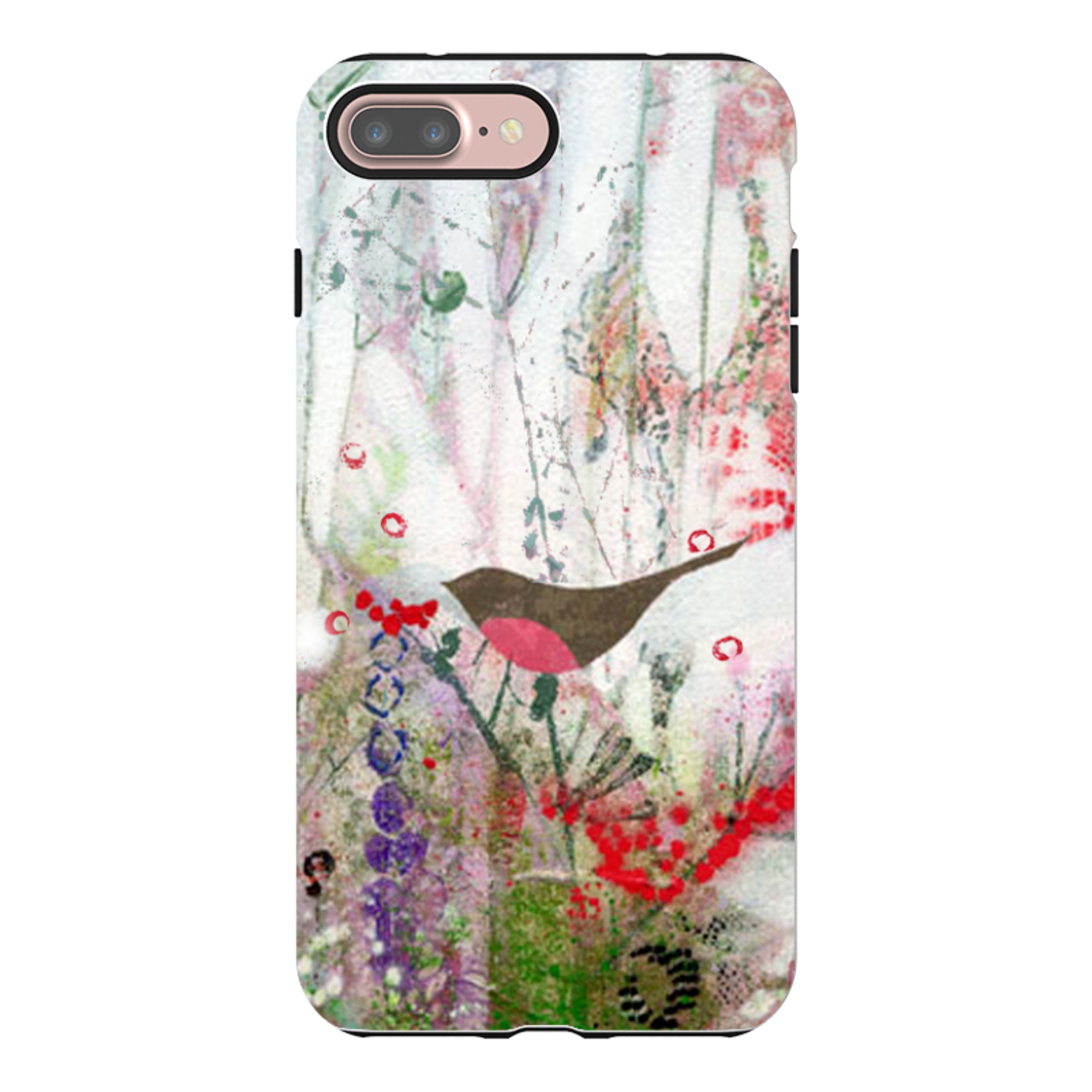 iPhone Tough Case - Robin And Berries By Tiffany Lynch