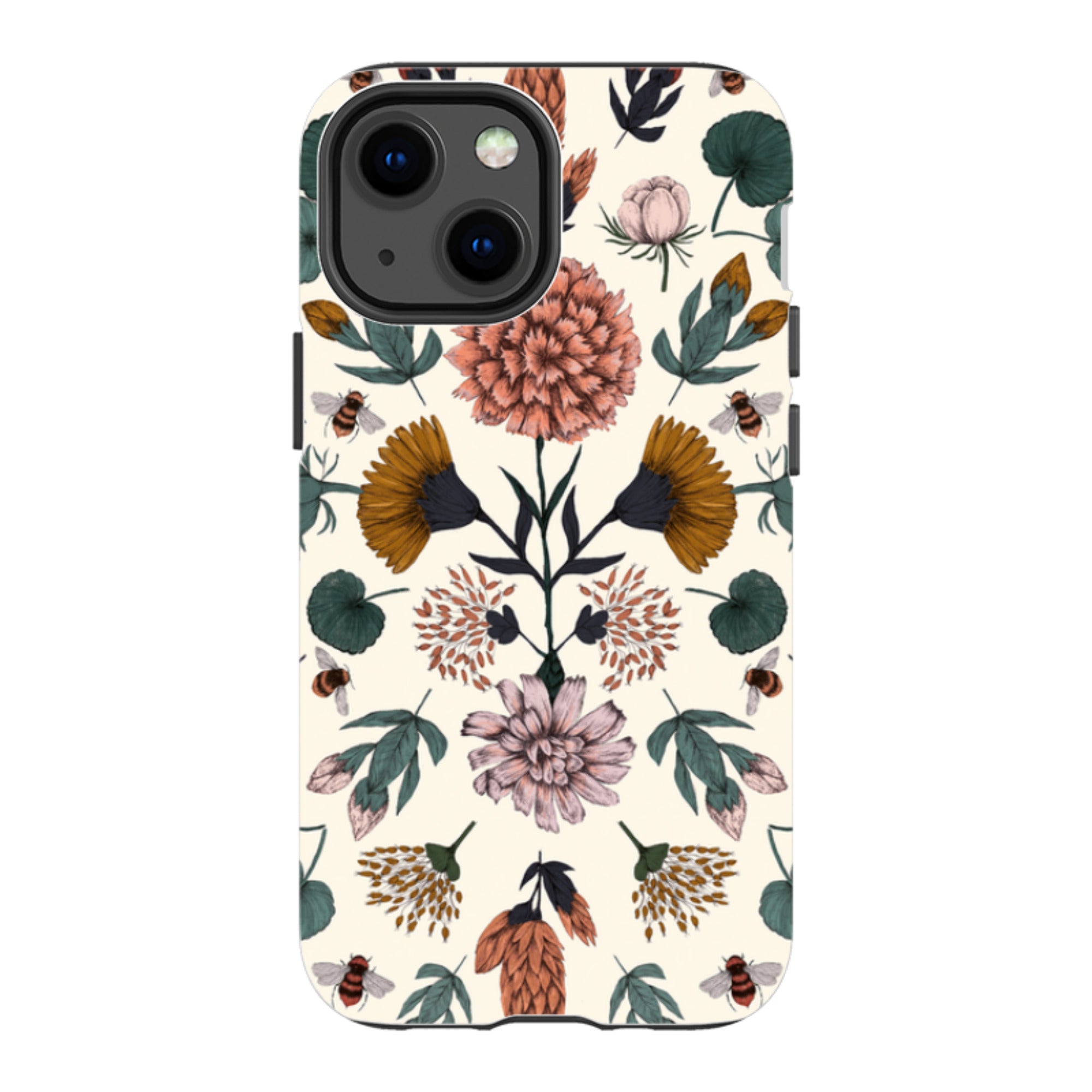 iPhone Tough Case - Floral Bees By Jade Mosinski