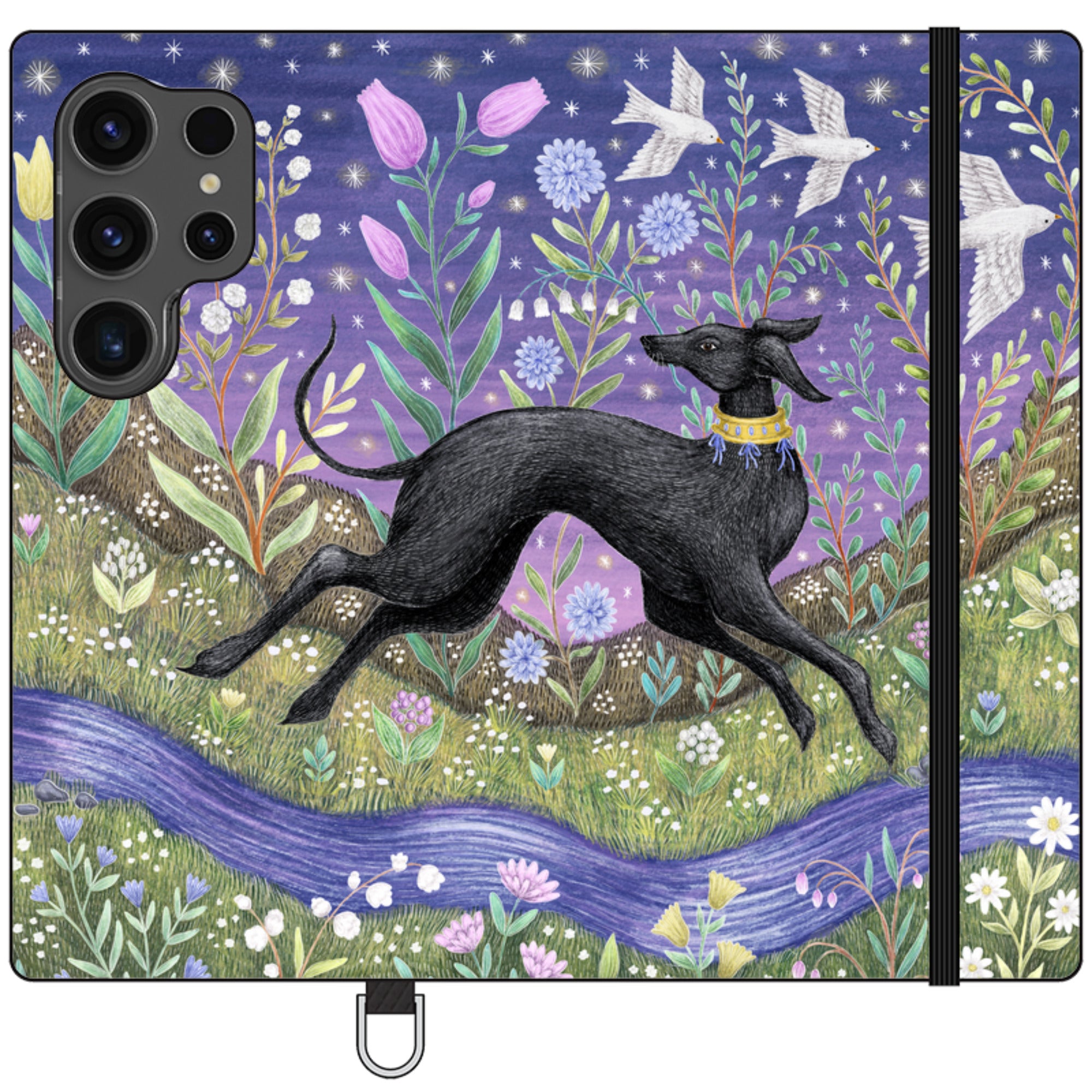Meadow Hound Wallet Case By Catherine Rowe