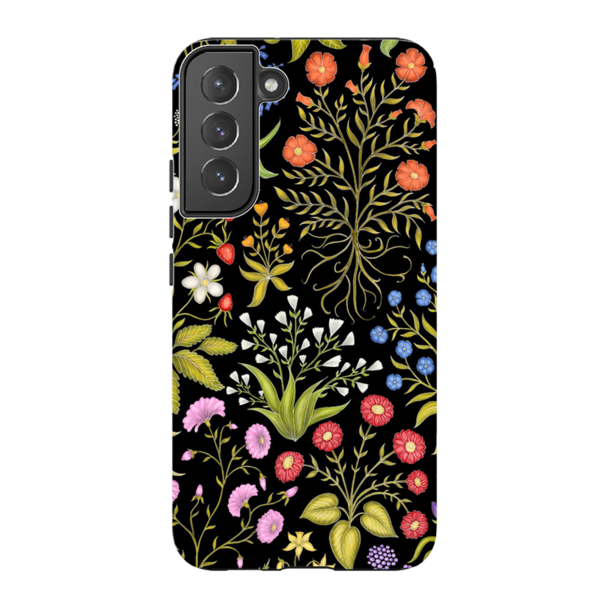 Samsung Tough Case - Fleurs Black By Catherine Rowe