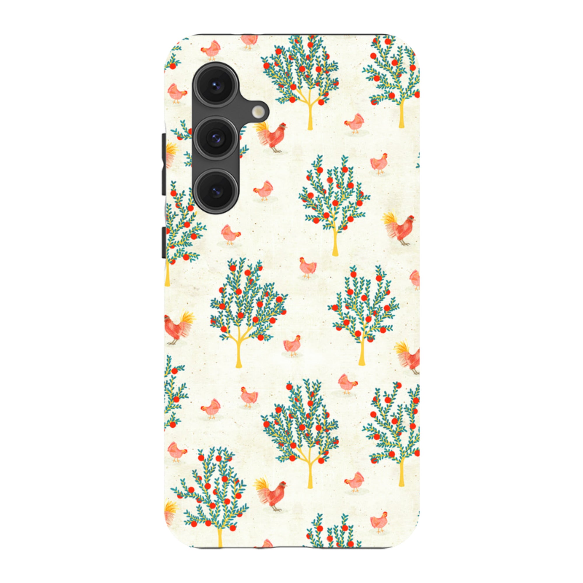 Samsung Tough Case - Apple Trees And Chickens Cream By Katherine Quinn