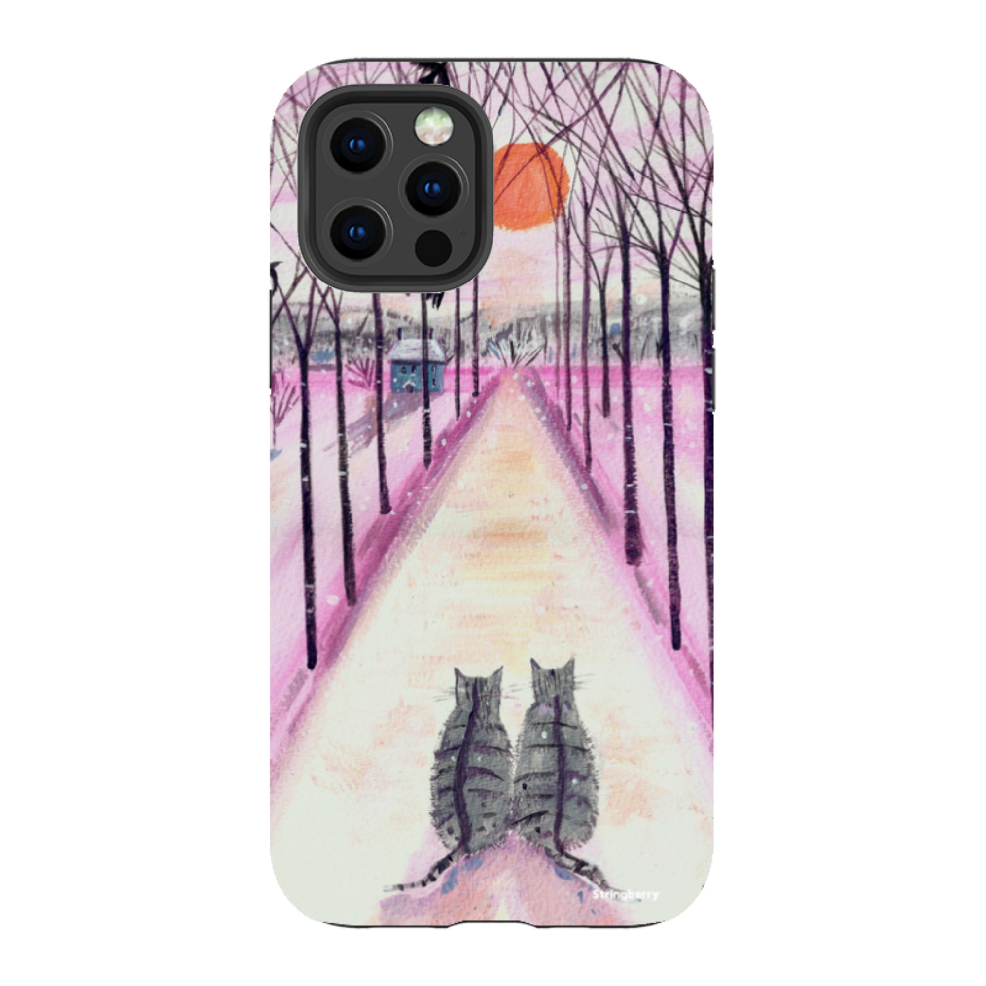 iPhone Tough Case - Winter Cats By Mary Stubberfield