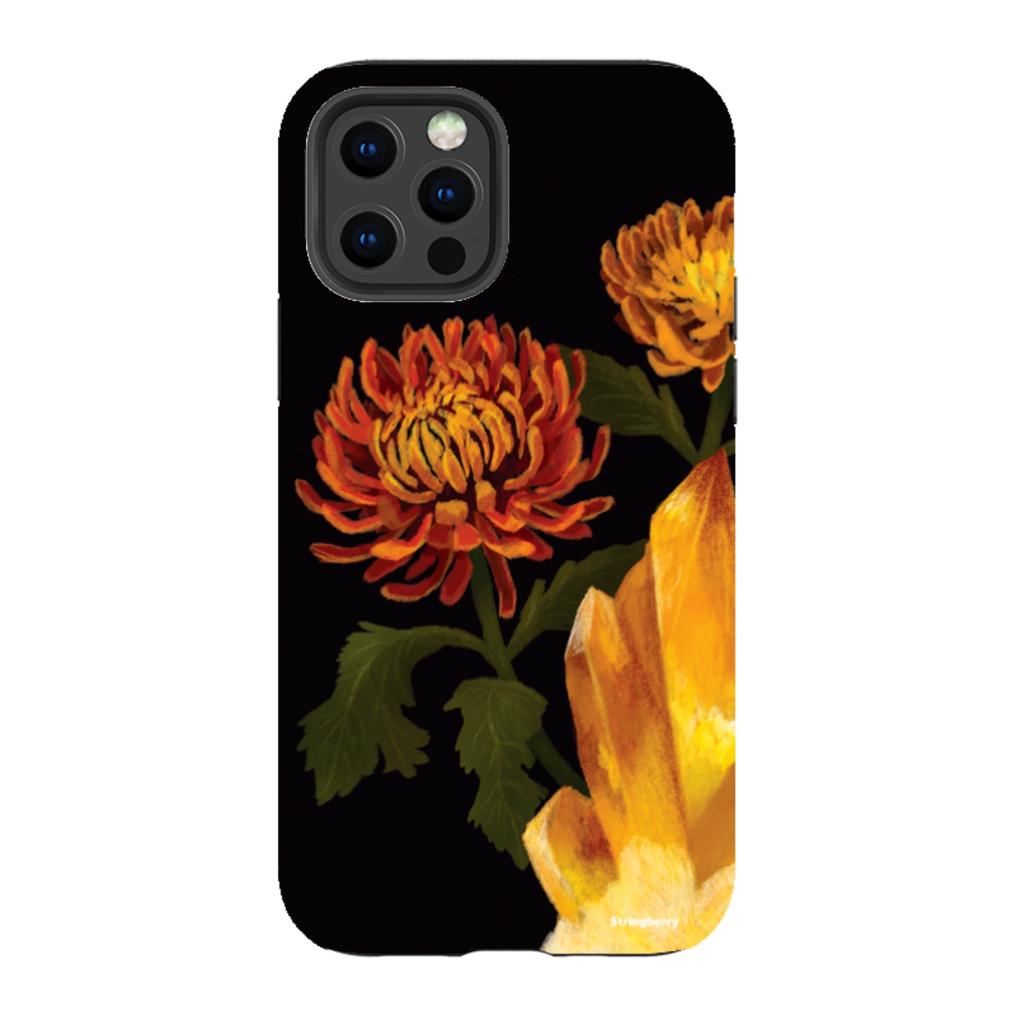 iPhone Tough Case - Chrysanthemum Citrine By Anna Stead