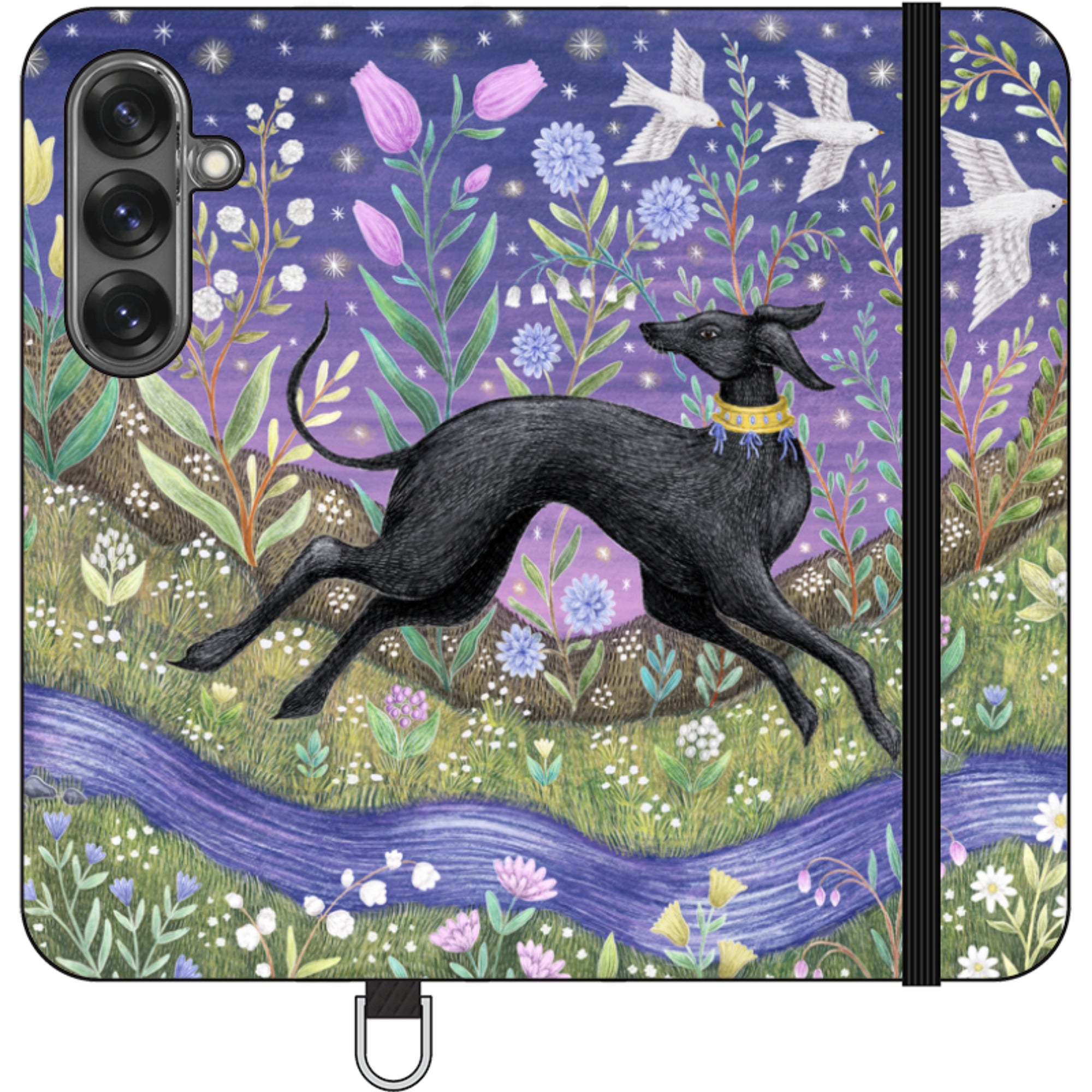 Meadow Hound Wallet Case By Catherine Rowe