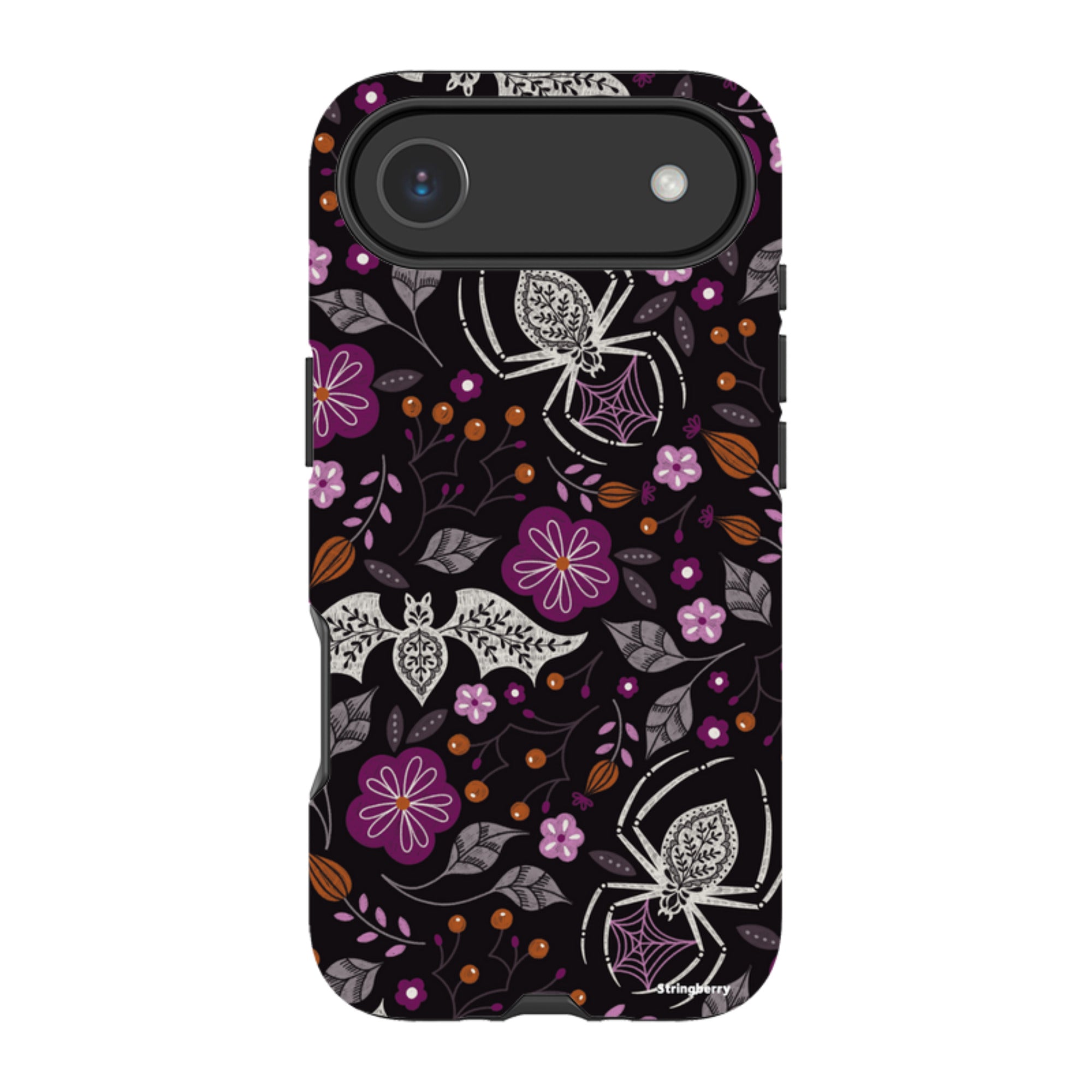 iPhone Tough Case - SpiderBat Black By Jenny Zemanek