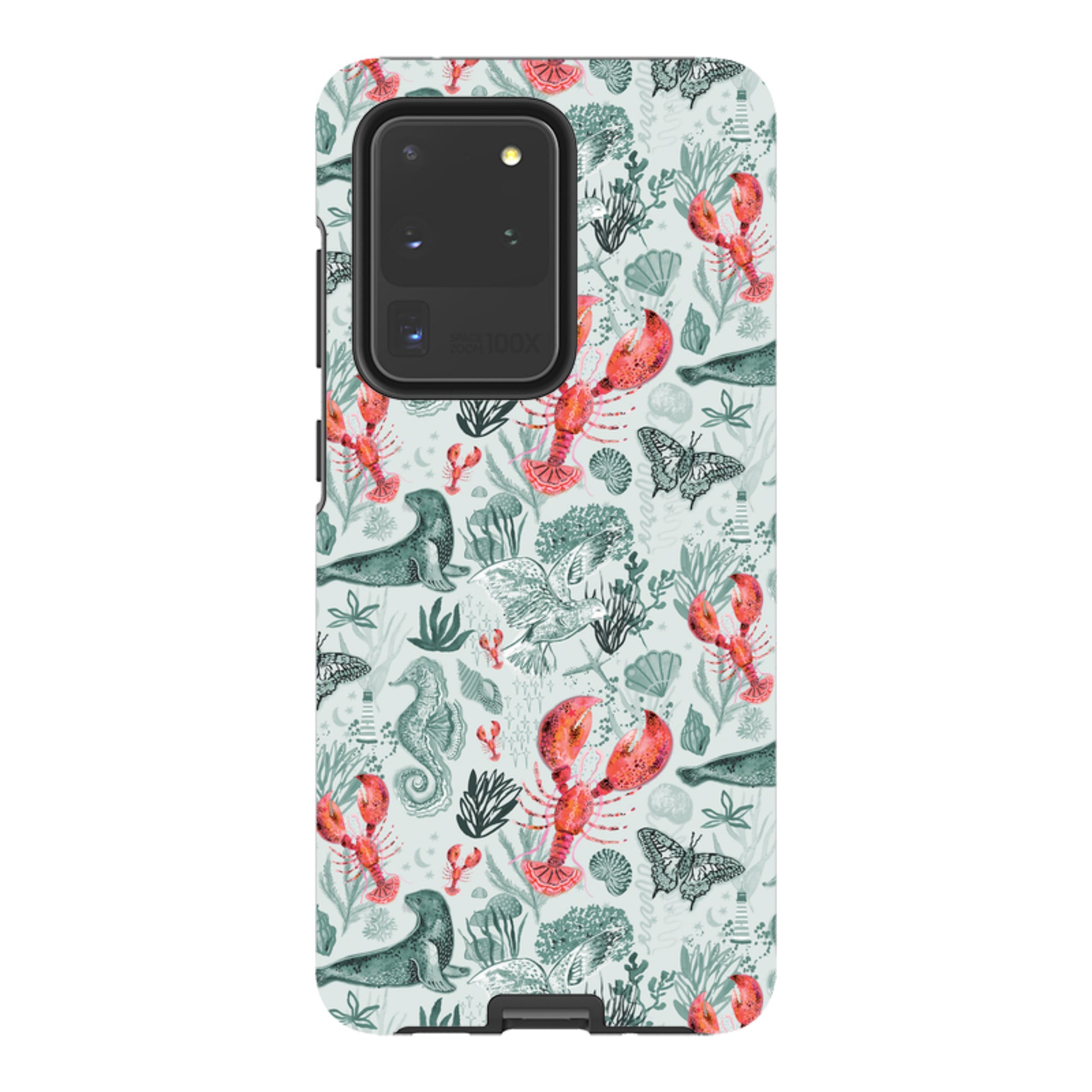 Samsung Tough  Case - Teal Seals and Lovely Lobsters By Emma Frances Grant
