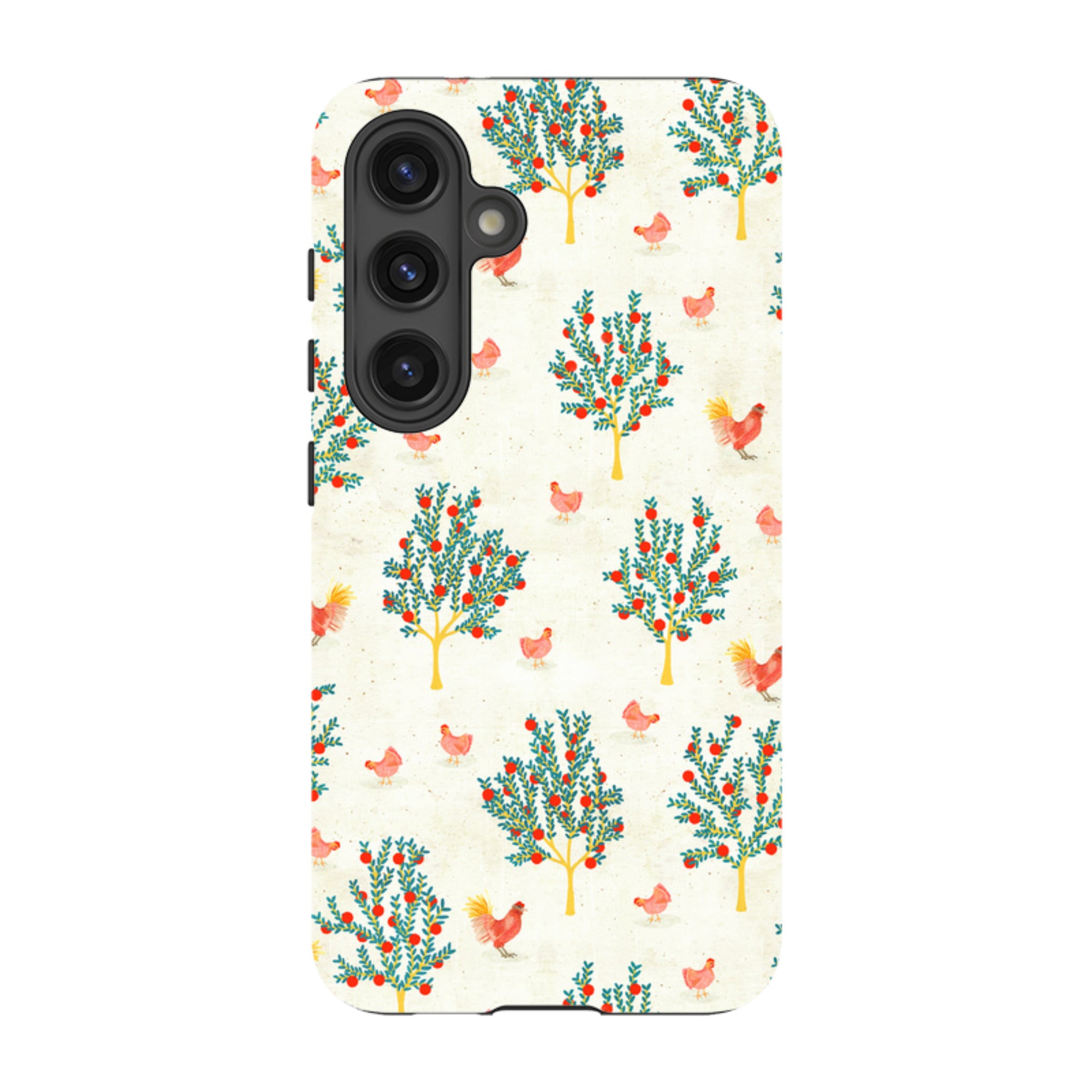 Samsung Tough Case - Apple Trees And Chickens Cream By Katherine Quinn