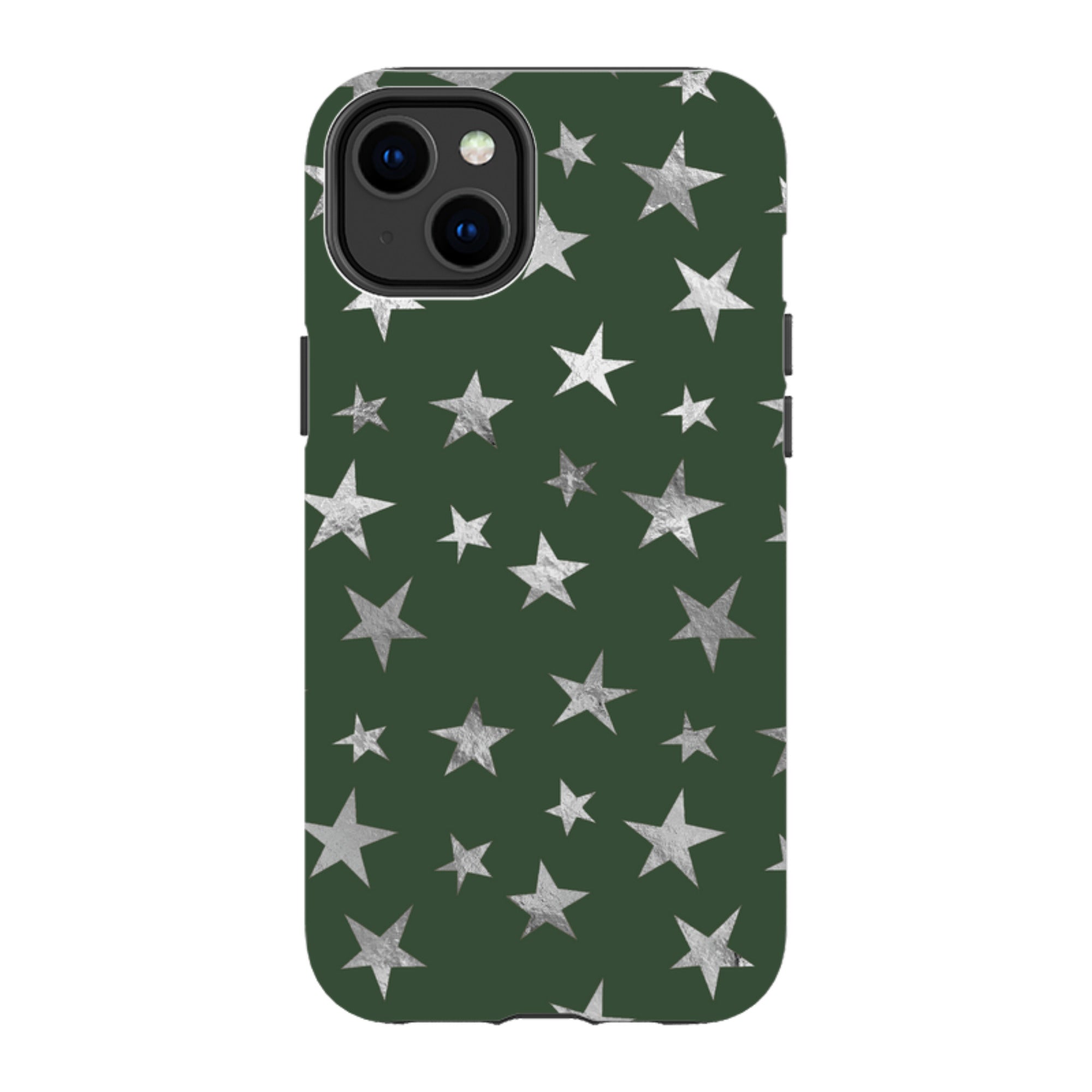 iPhone MagSafe Tough Case - Green and Silver Stars