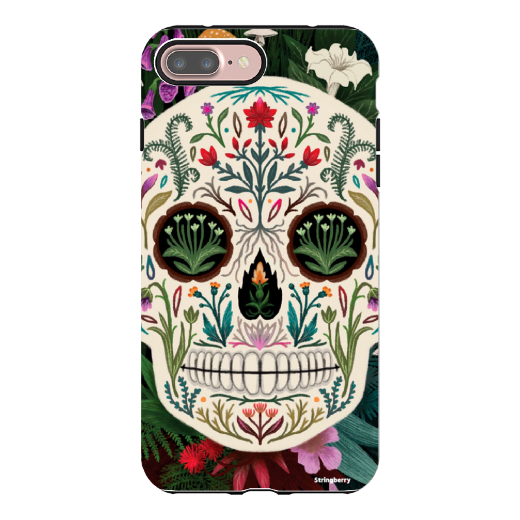 iPhone Tough Case - Poison Sugar Skull By Anna Stead