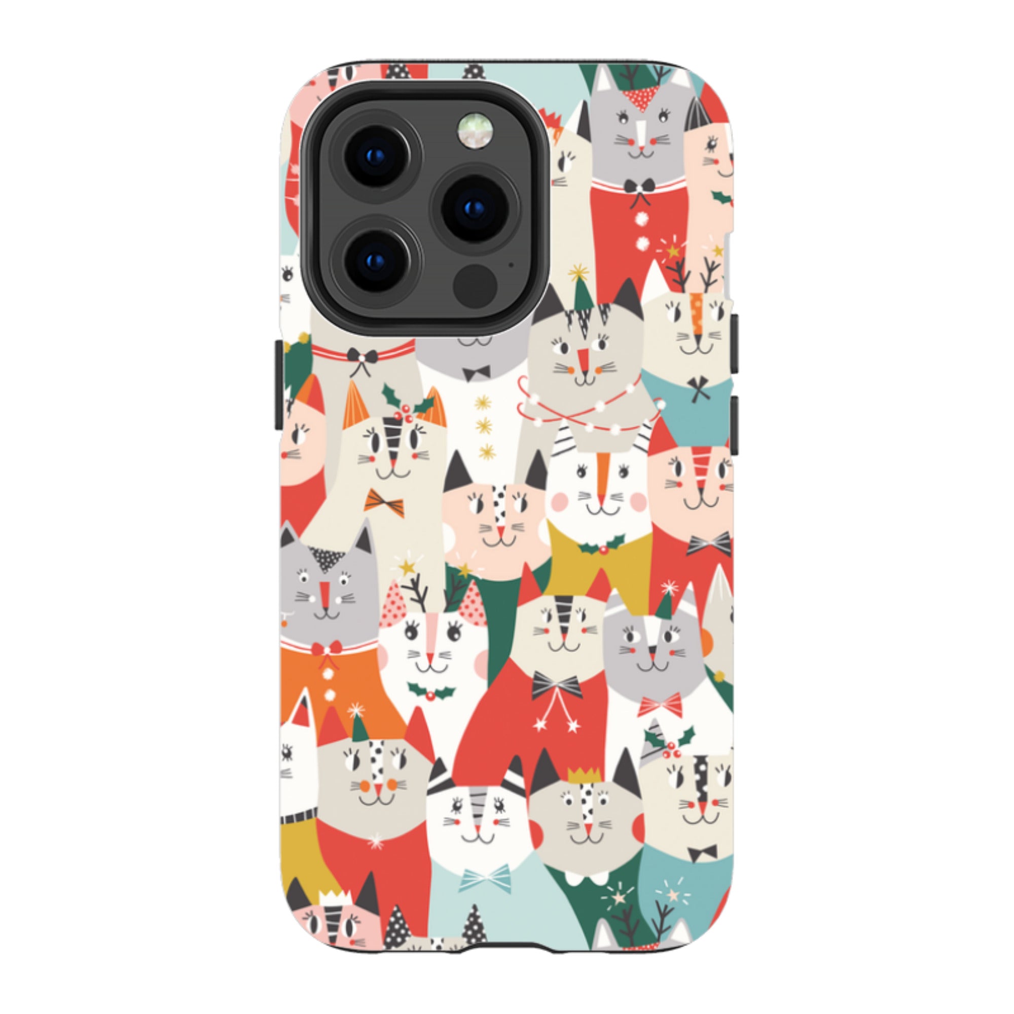 iPhone MagSafe Tough Case - Christmas Cats By Ali Brookes