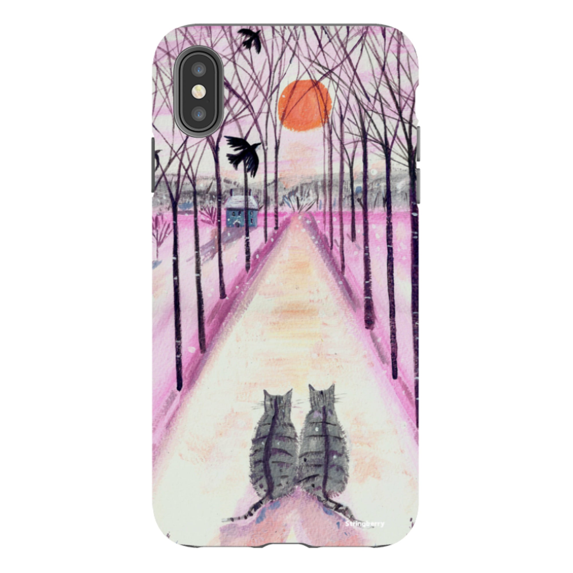 iPhone Tough Case - Winter Cats By Mary Stubberfield