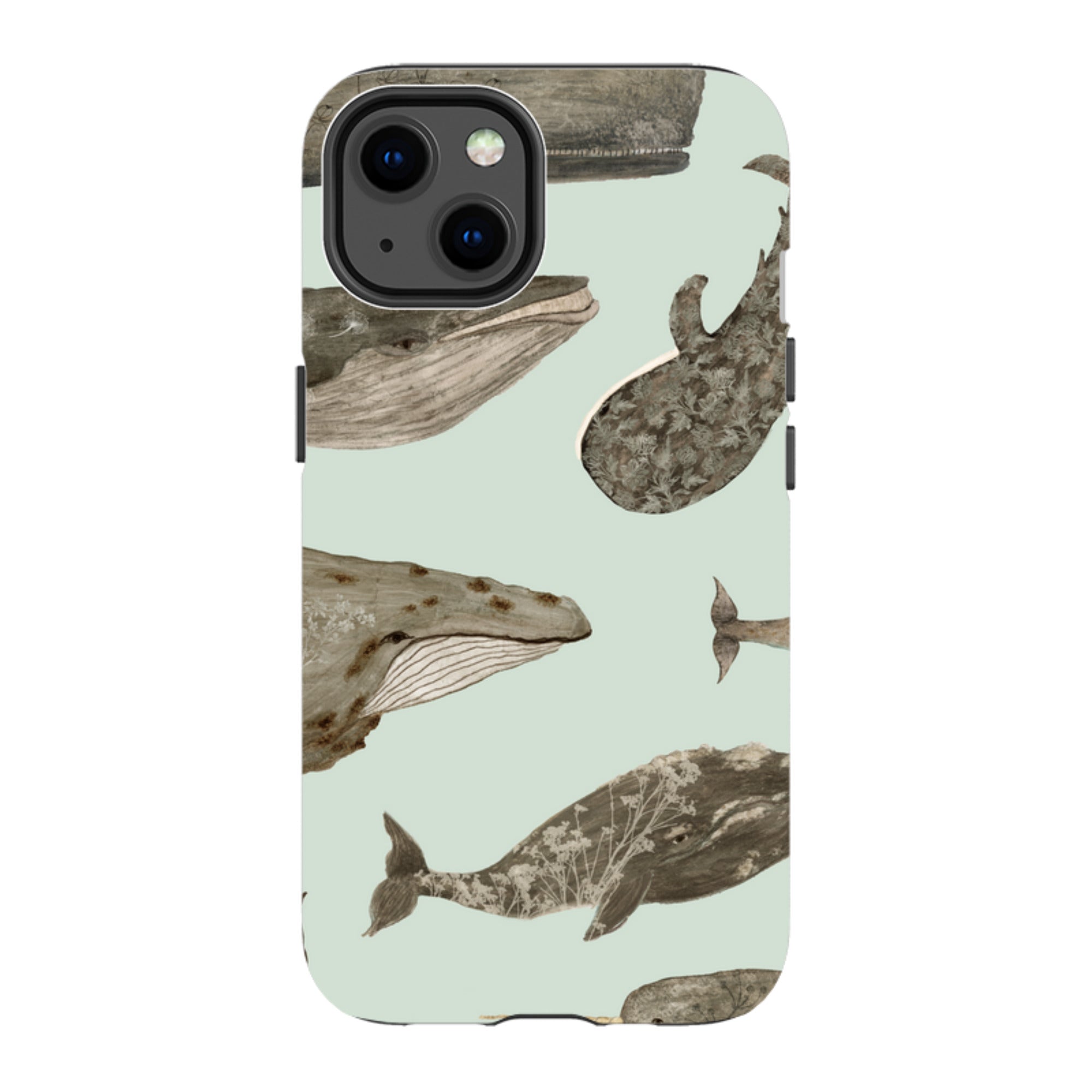 iPhone Tough Case - Wild Flower Whales By Katherine Quinn