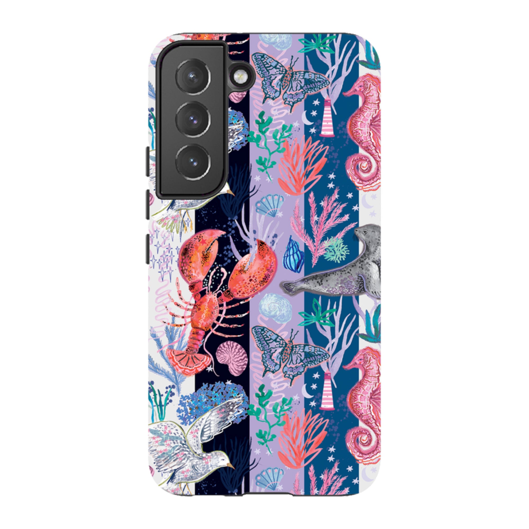 Samsung Tough  Case - Coastal Calling Stripe II By Emma Frances Grant