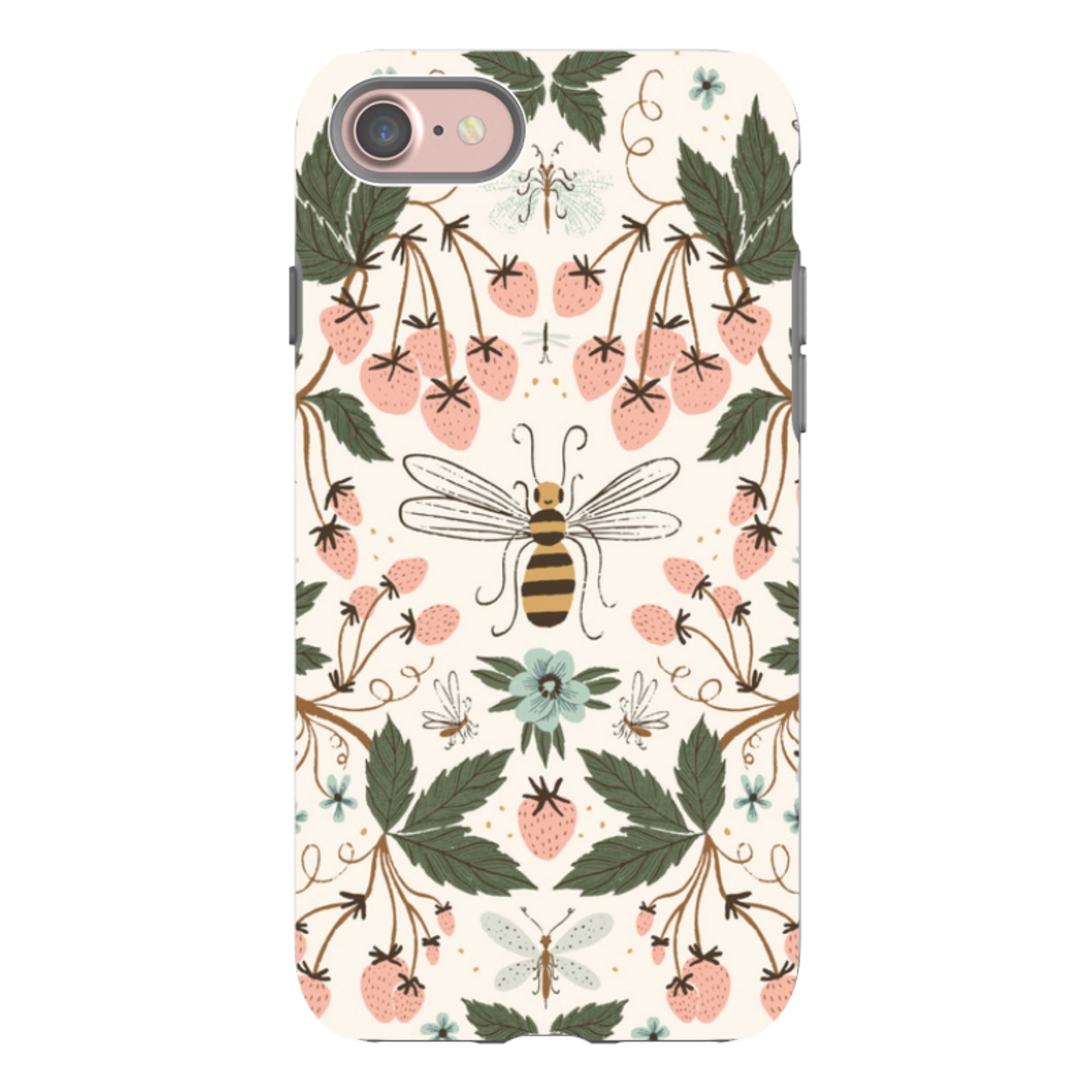 iPhone Tough Case - Bugs And Berries By Meghann Rader