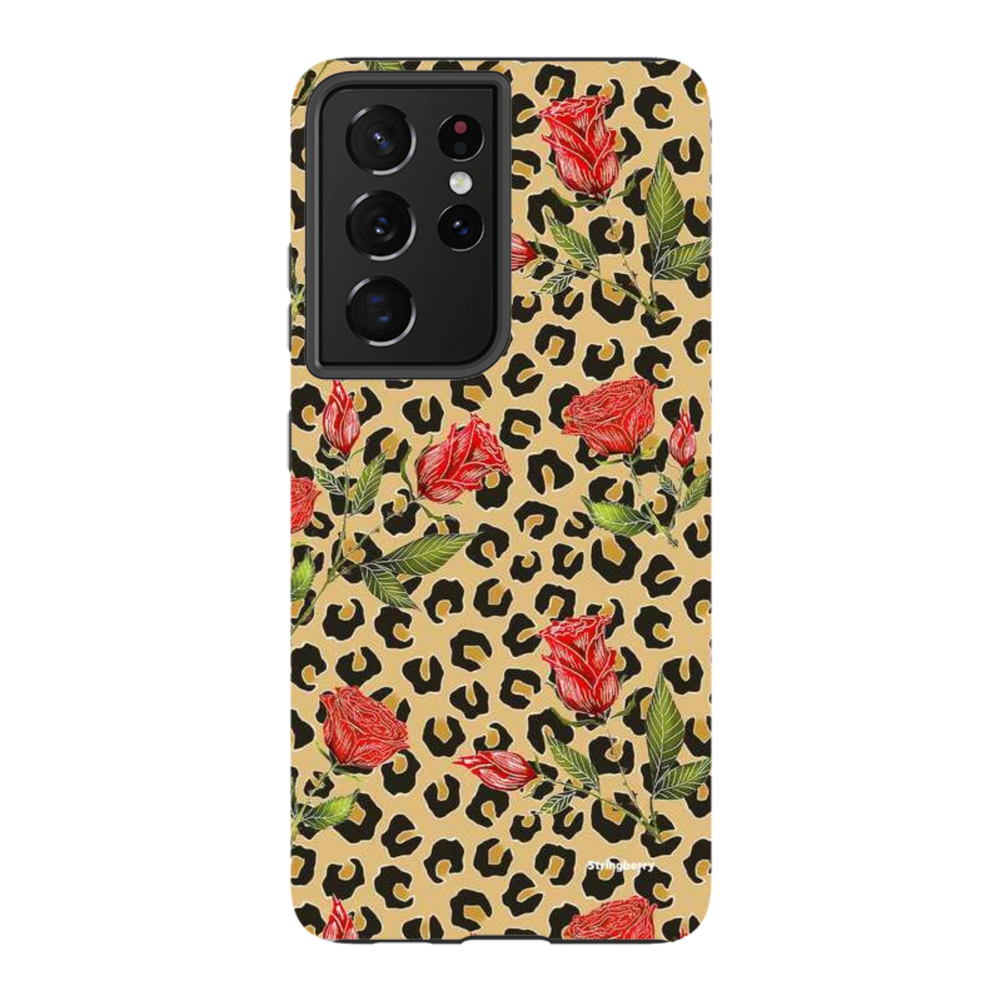 Samsung Tough Case - Leopard Print Rose Pattern By Catherine Rowe