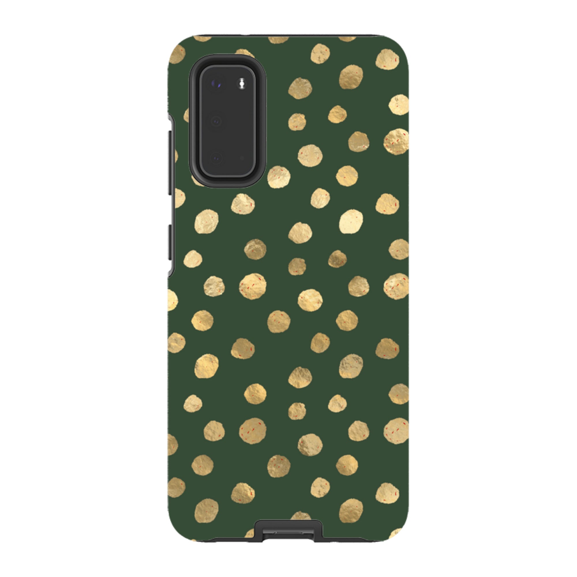 Samsung Tough Case - Green and Gold Dots