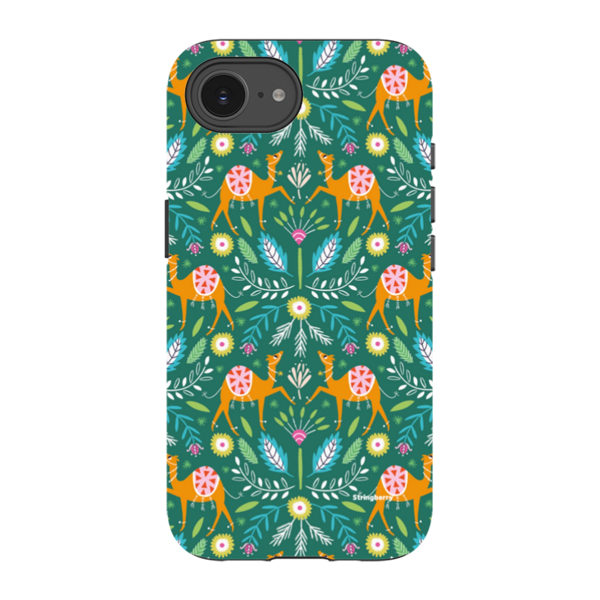 iPhone Tough Case - Camel Damask By Ali Brookes
