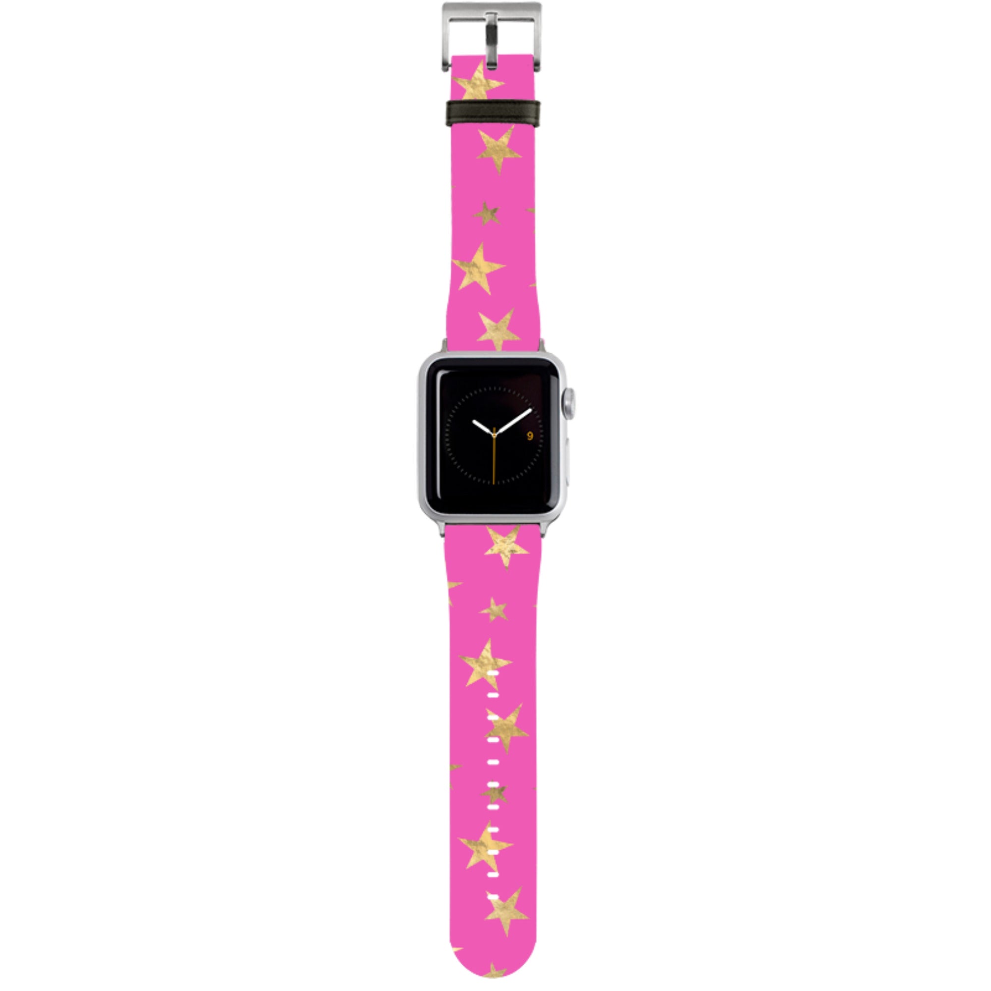 Pink and Gold Stars Apple Watch Strap