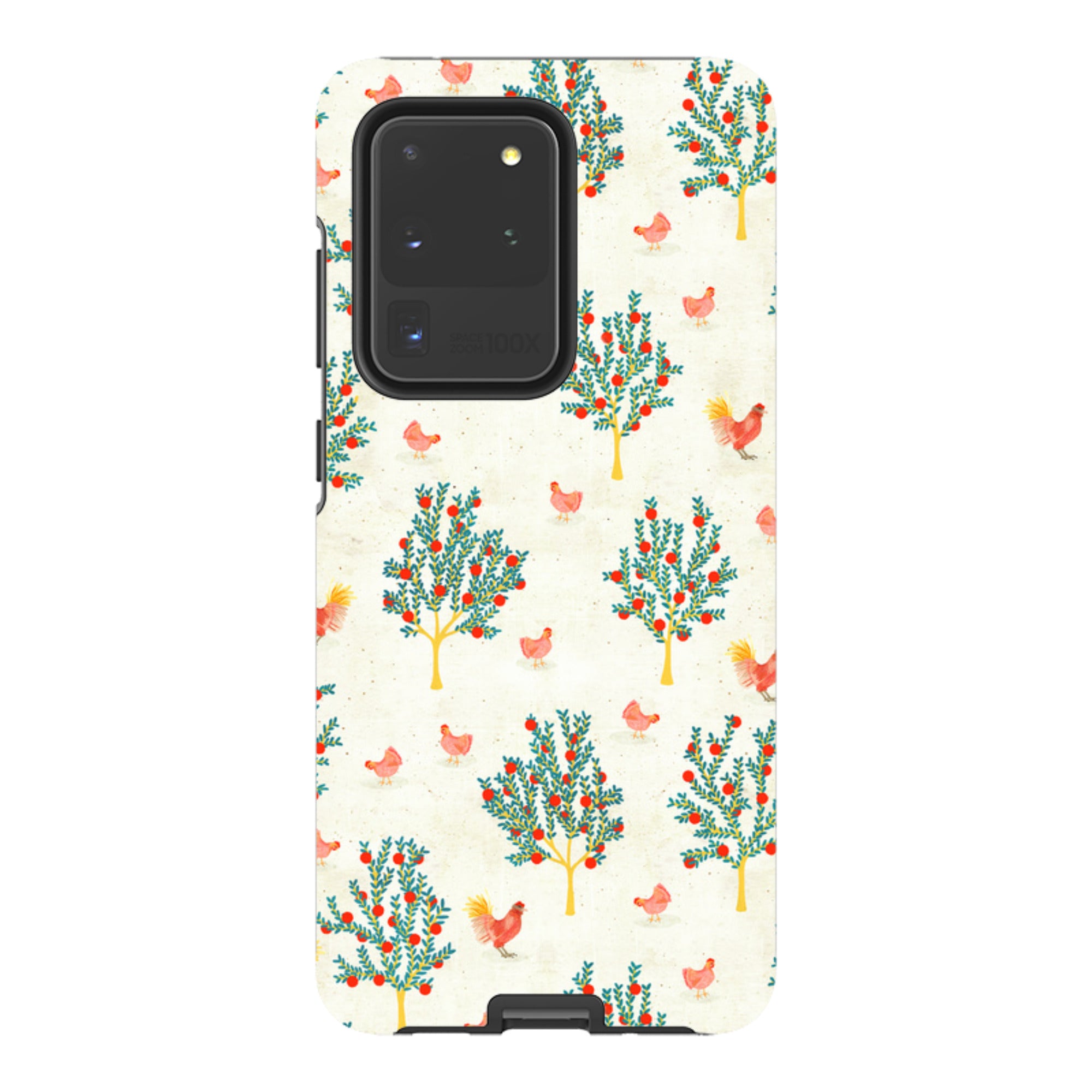 Samsung Tough Case - Apple Trees And Chickens Cream By Katherine Quinn