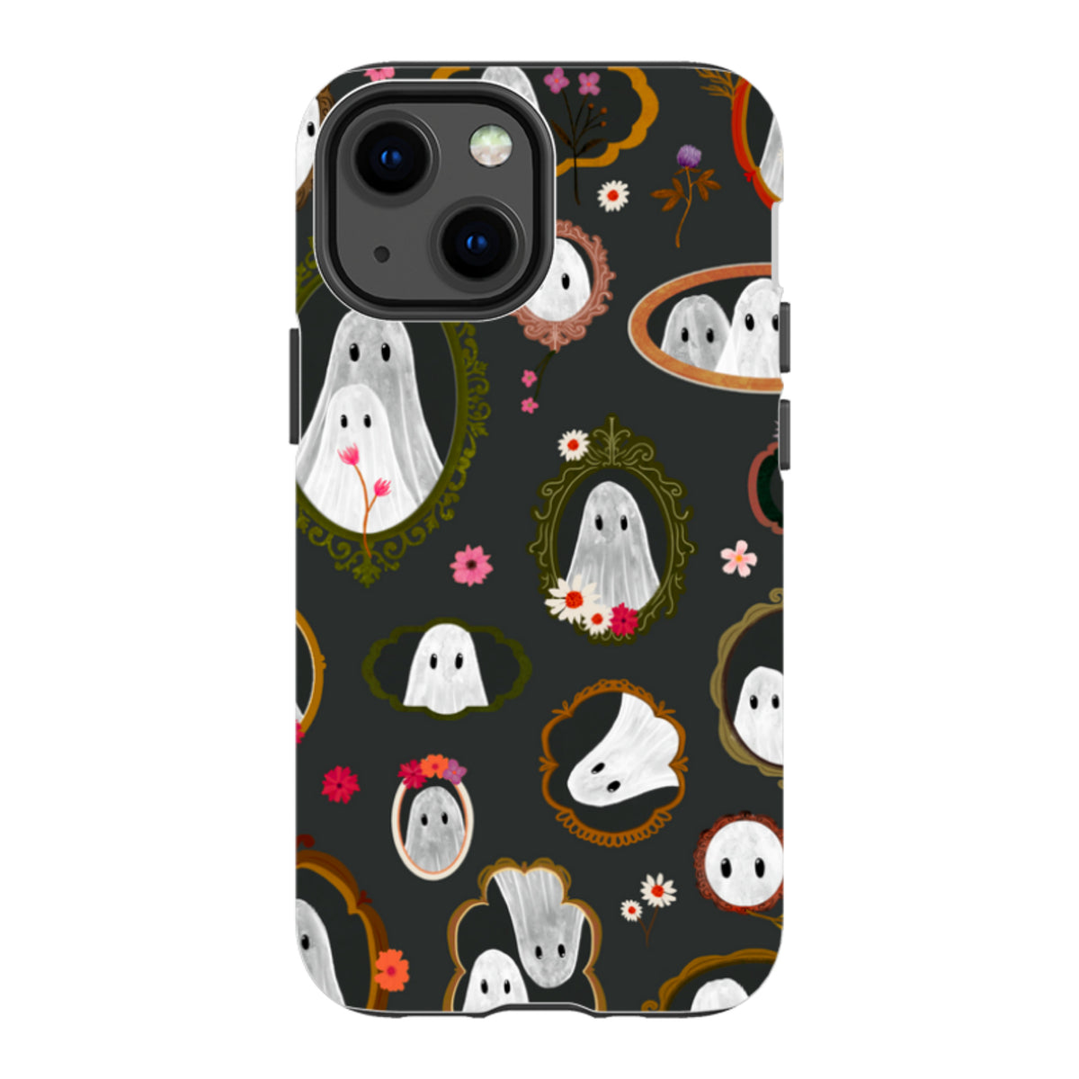 iPhone Tough Case - Framed Ghosts - Charcoal By Katherine Quinn