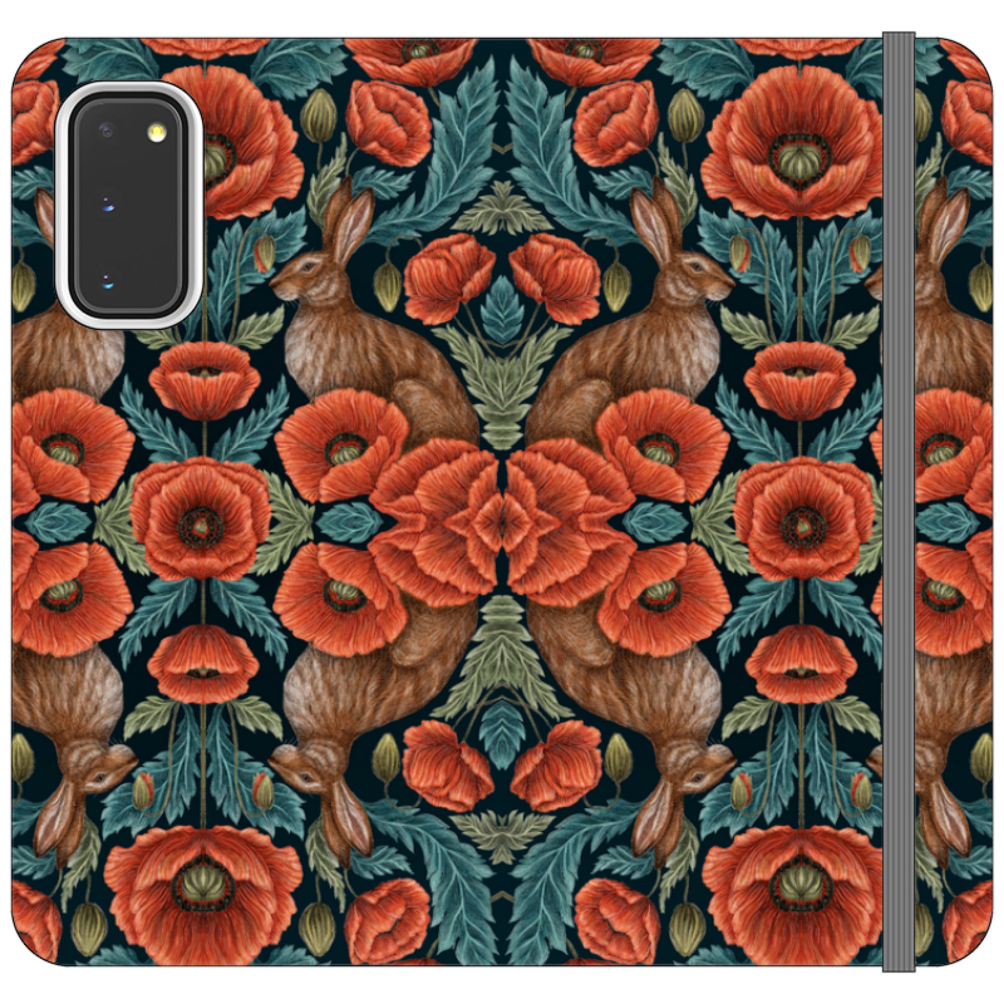 Poppy Red Wallet Case By Catherine Rowe
