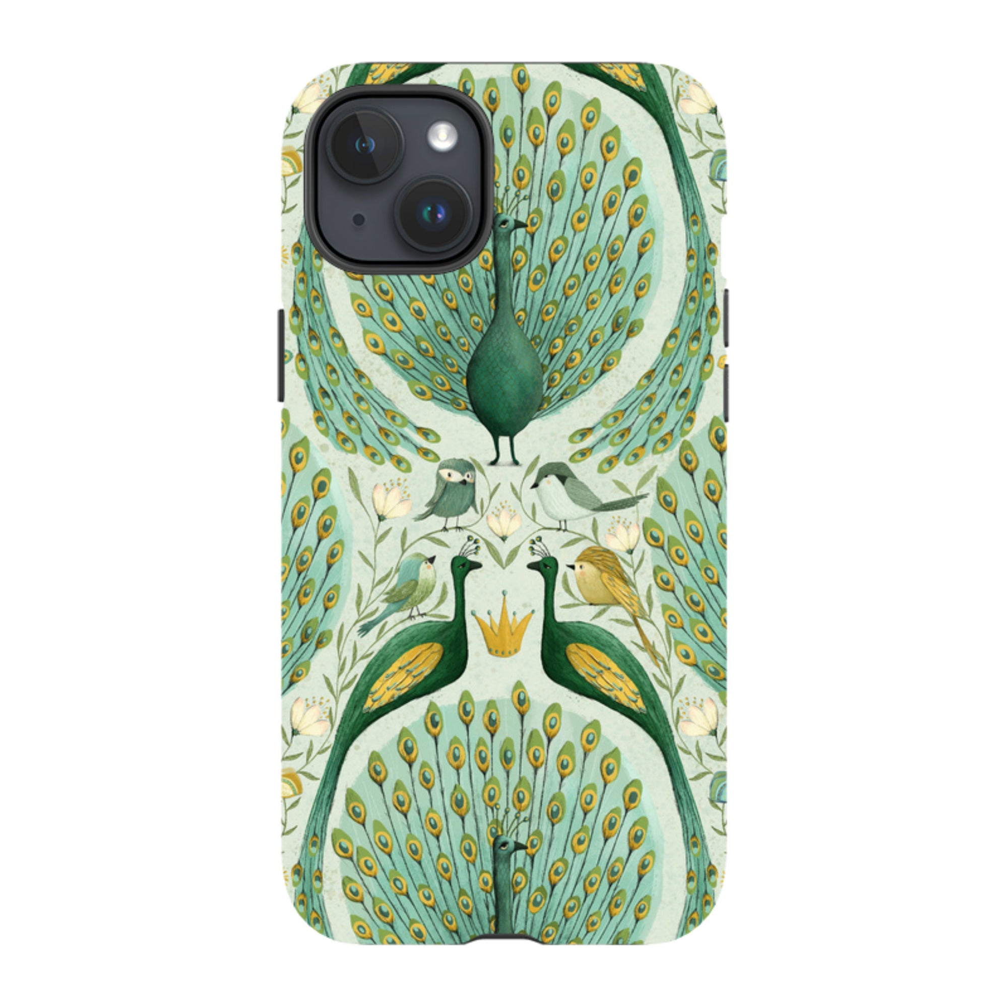 iPhone Tough Case - Peacock Pattern By Maja Lindberg