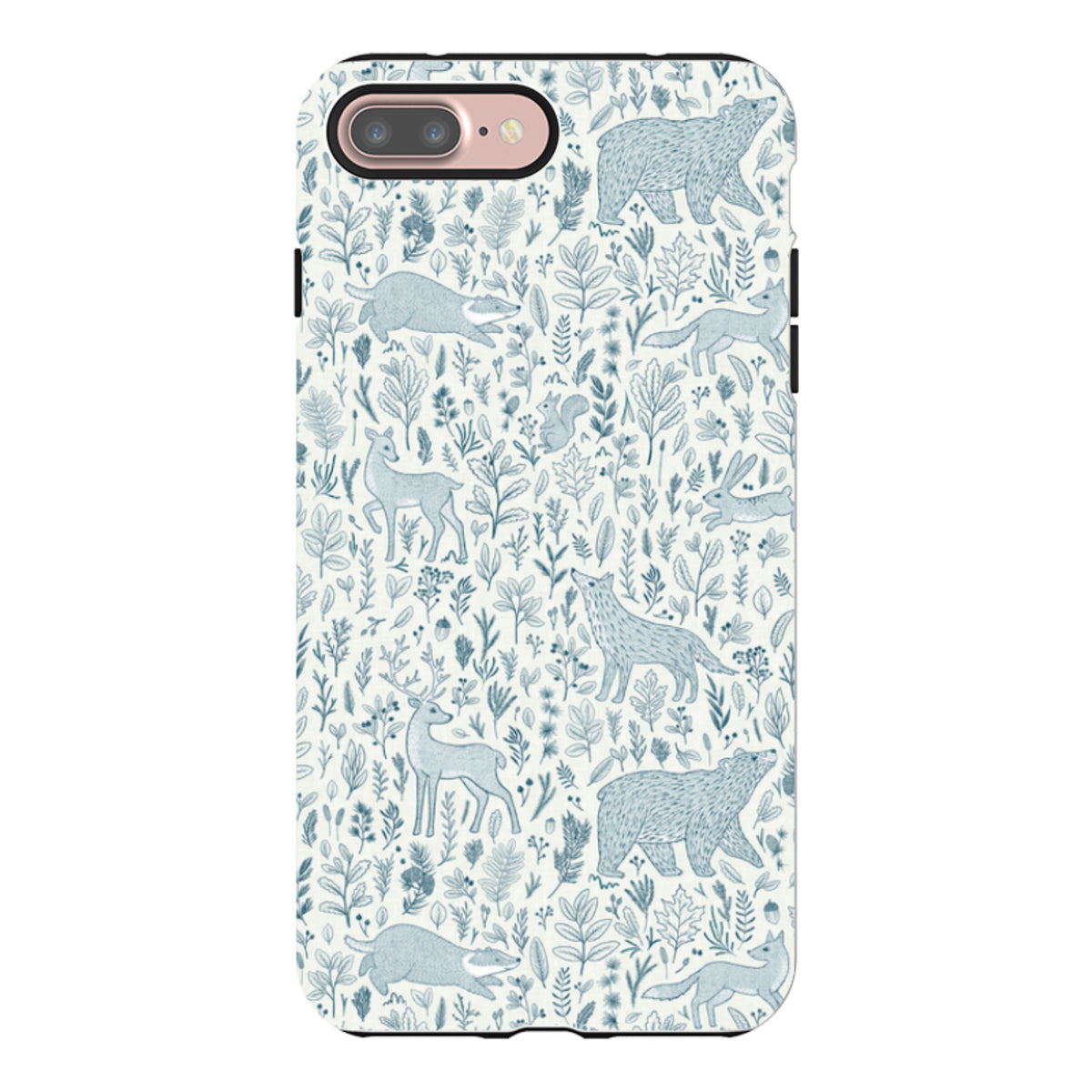 iPhone Tough Case - Forest animals navy By Katherine Quinn