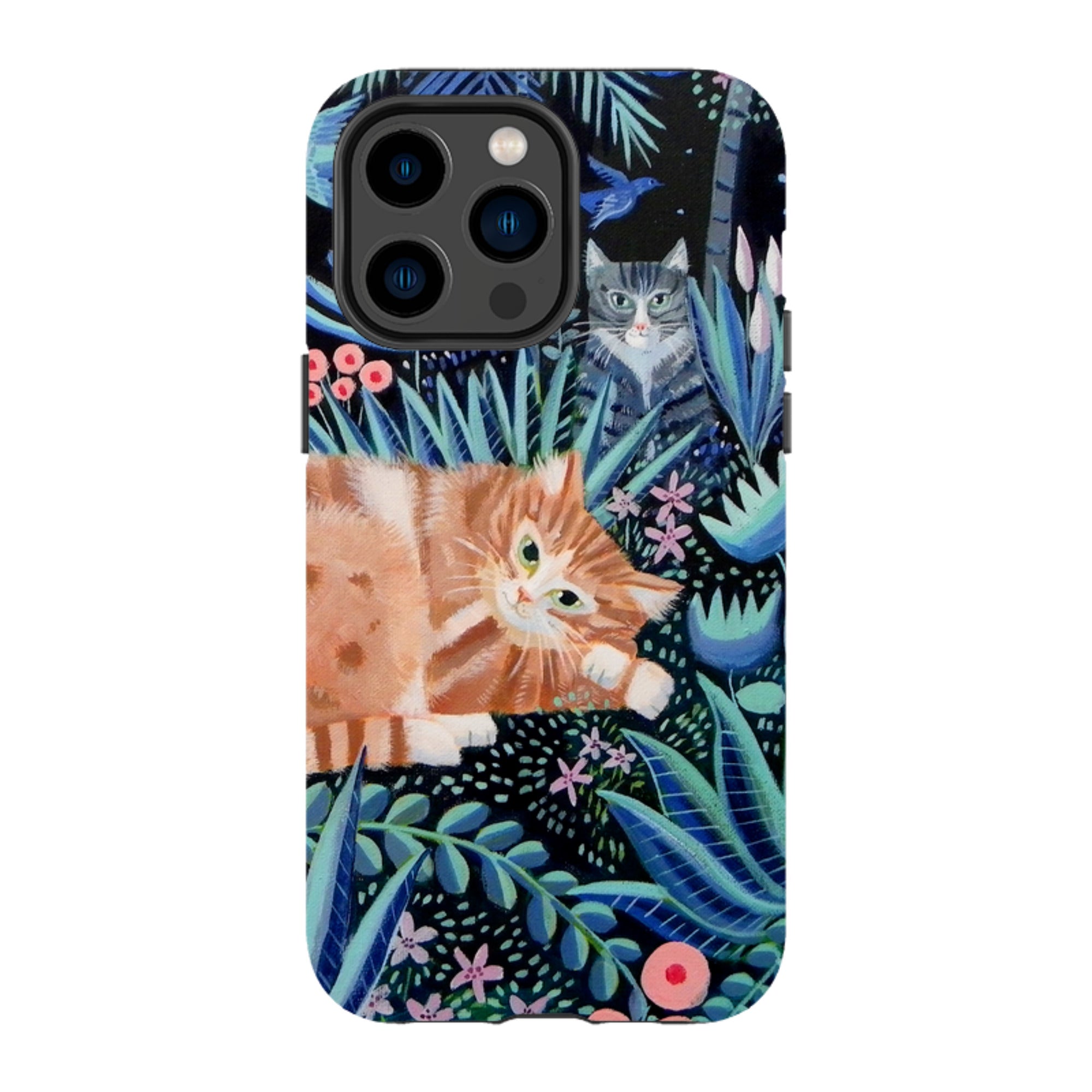 iPhone Tough Case - Night Cats By Mary Stubberfield