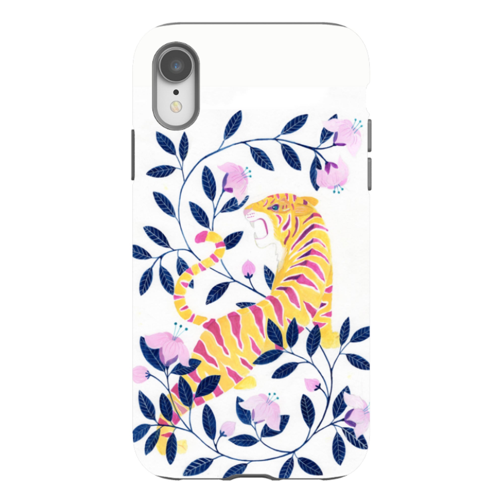iPhone Tough Case - Yellow Tiger By Bex Parkin