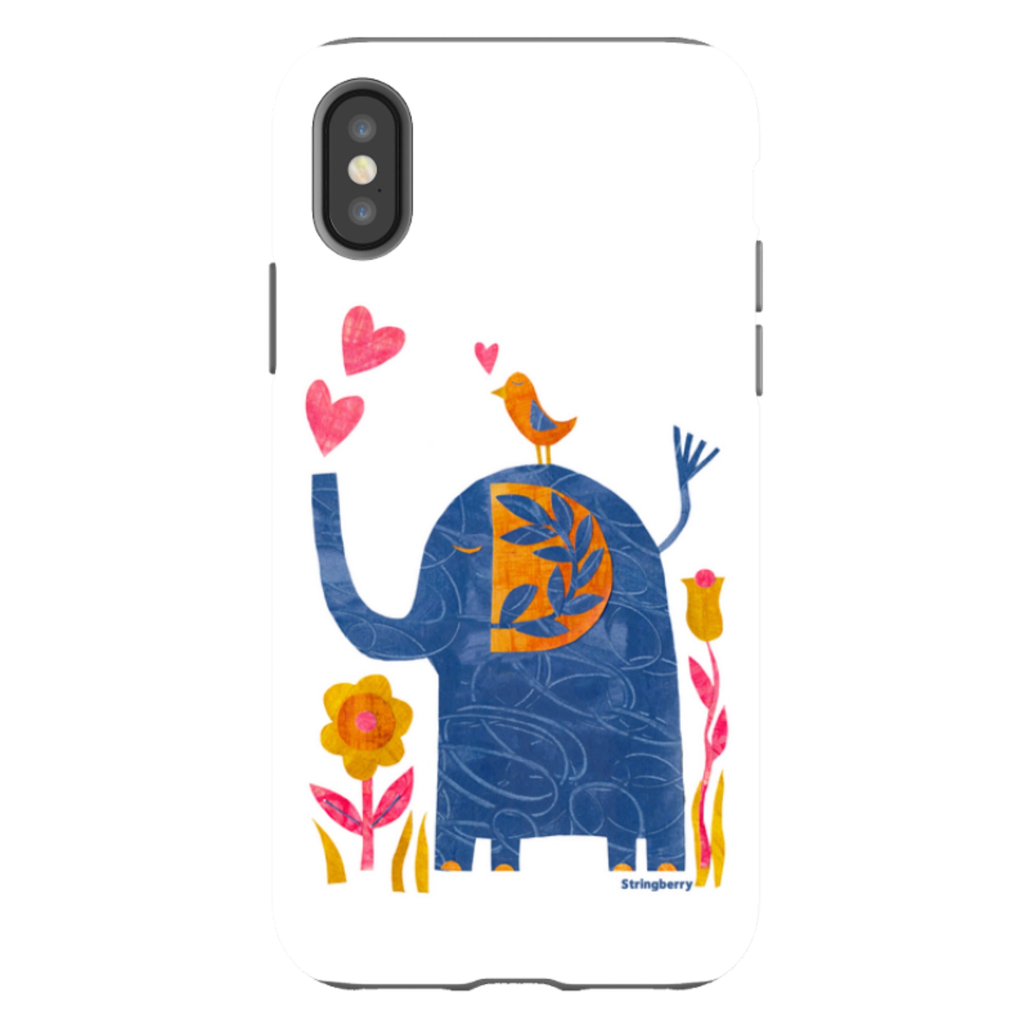 iPhone Tough Case - Elephant In Love By Tracey English