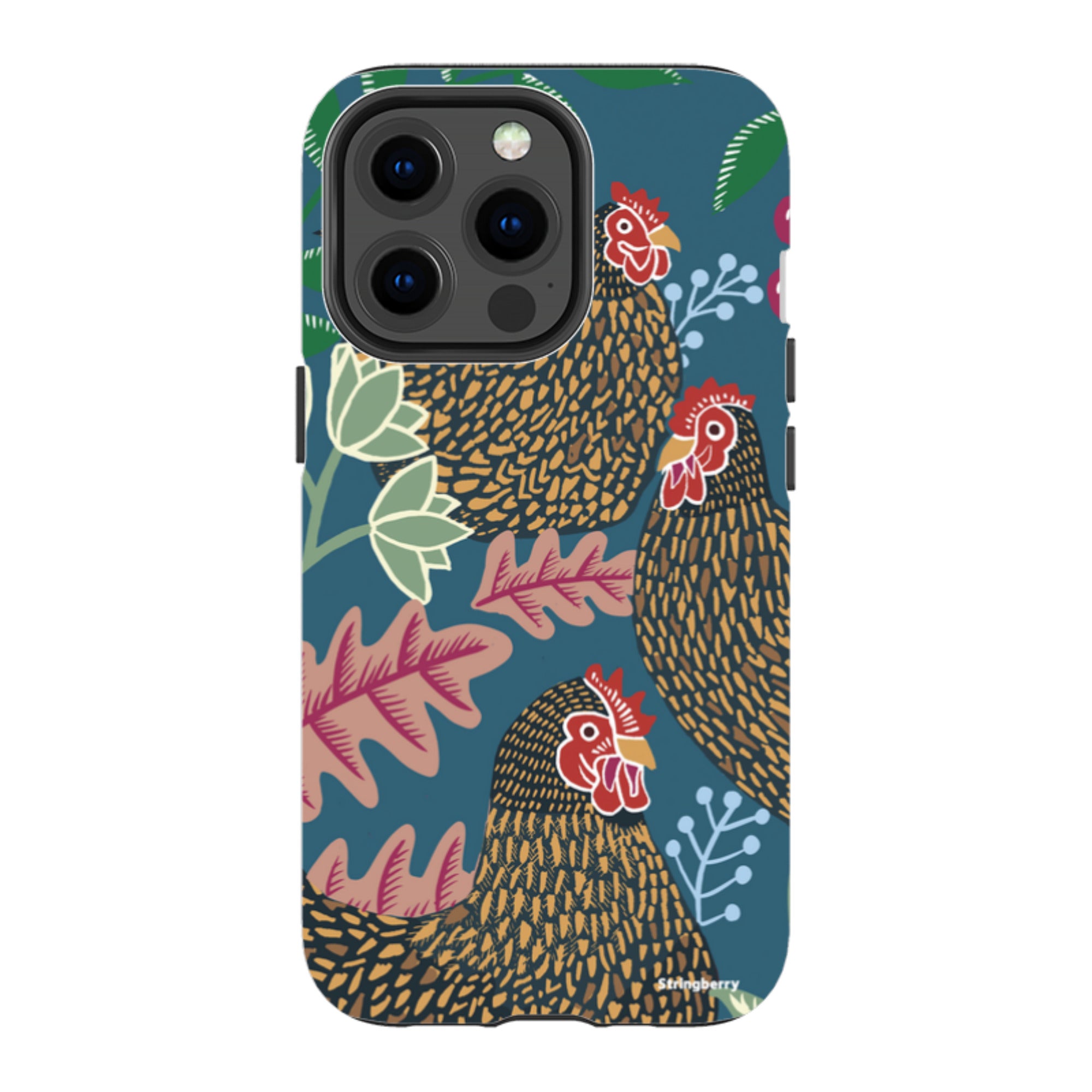 iPhone Tough Case - Three French Hens By Kate Heiss