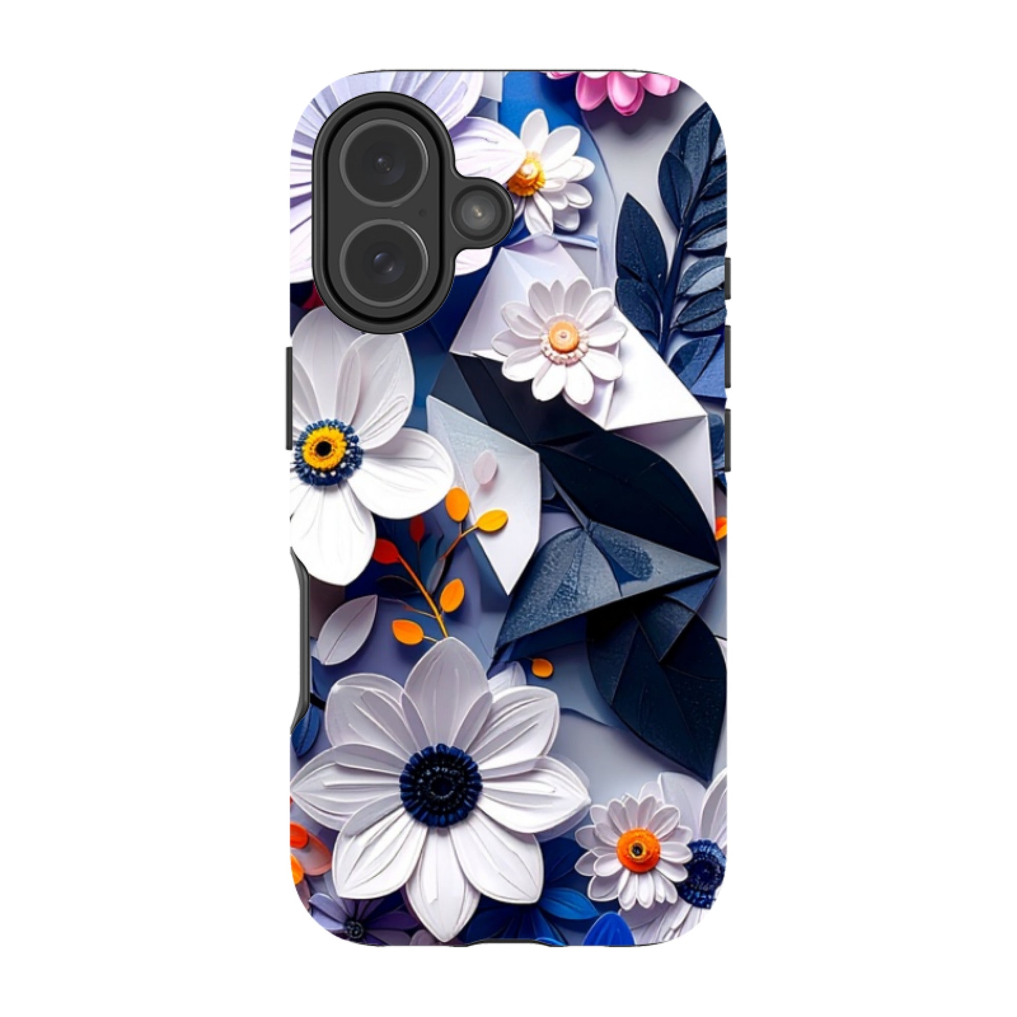iPhone MagSafe Tough Case - Summer Blue Florals