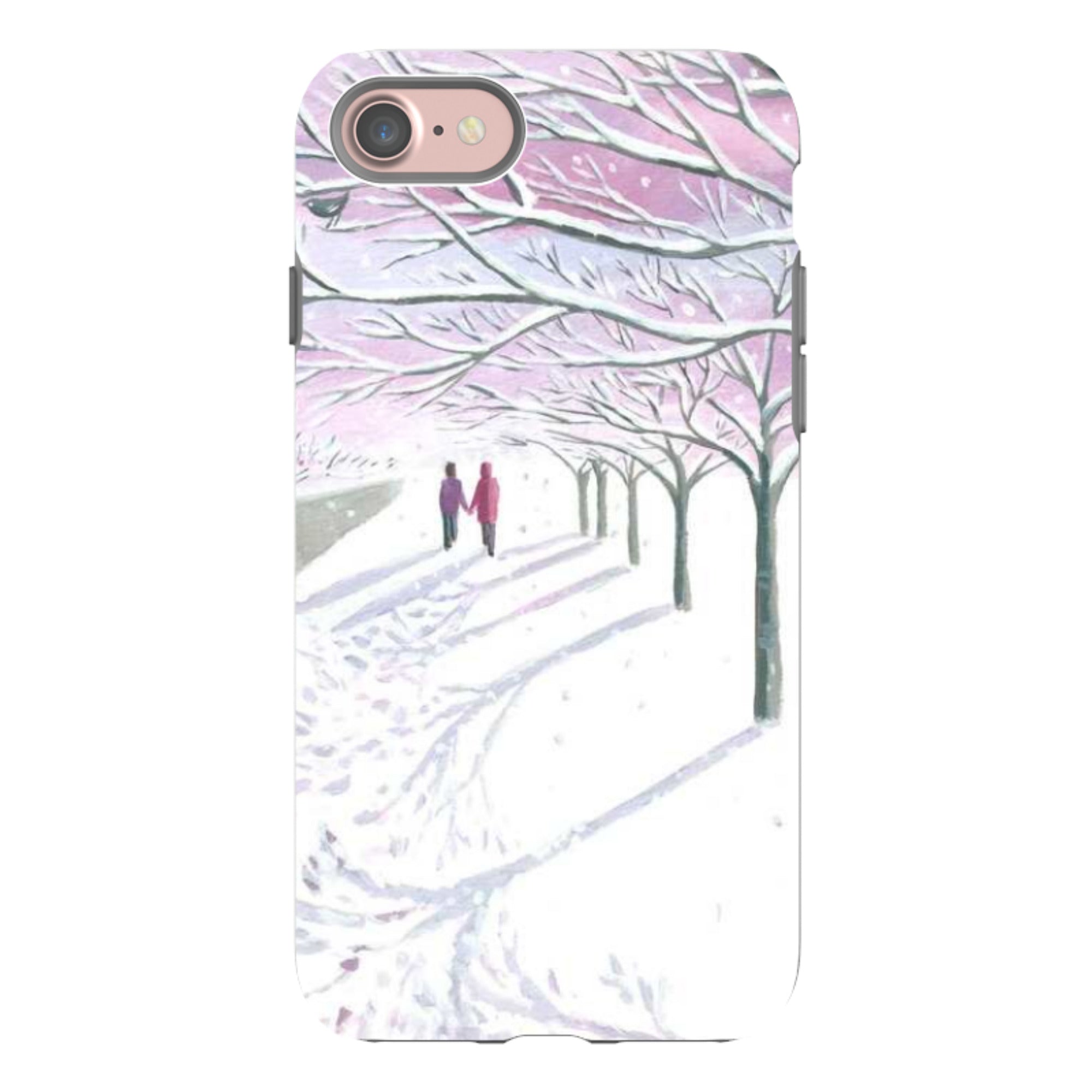 iPhone Tough Case - Snowy Park By Mary Stubberfield