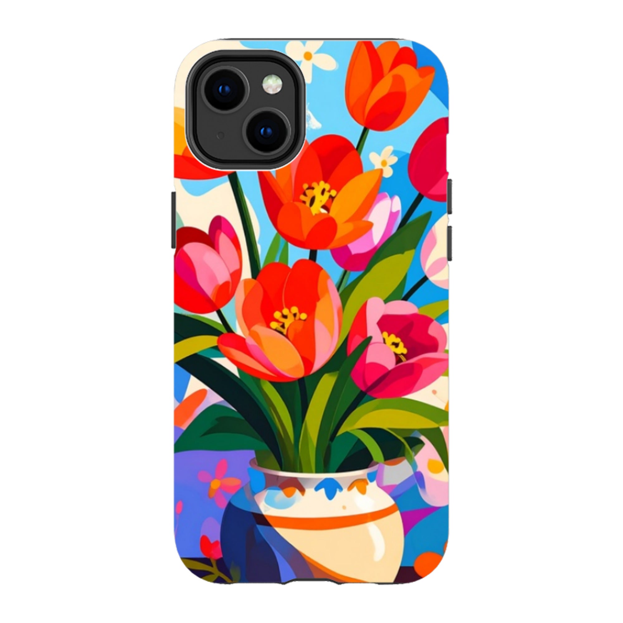 iPhone Tough Case - Tulip Pot Floral