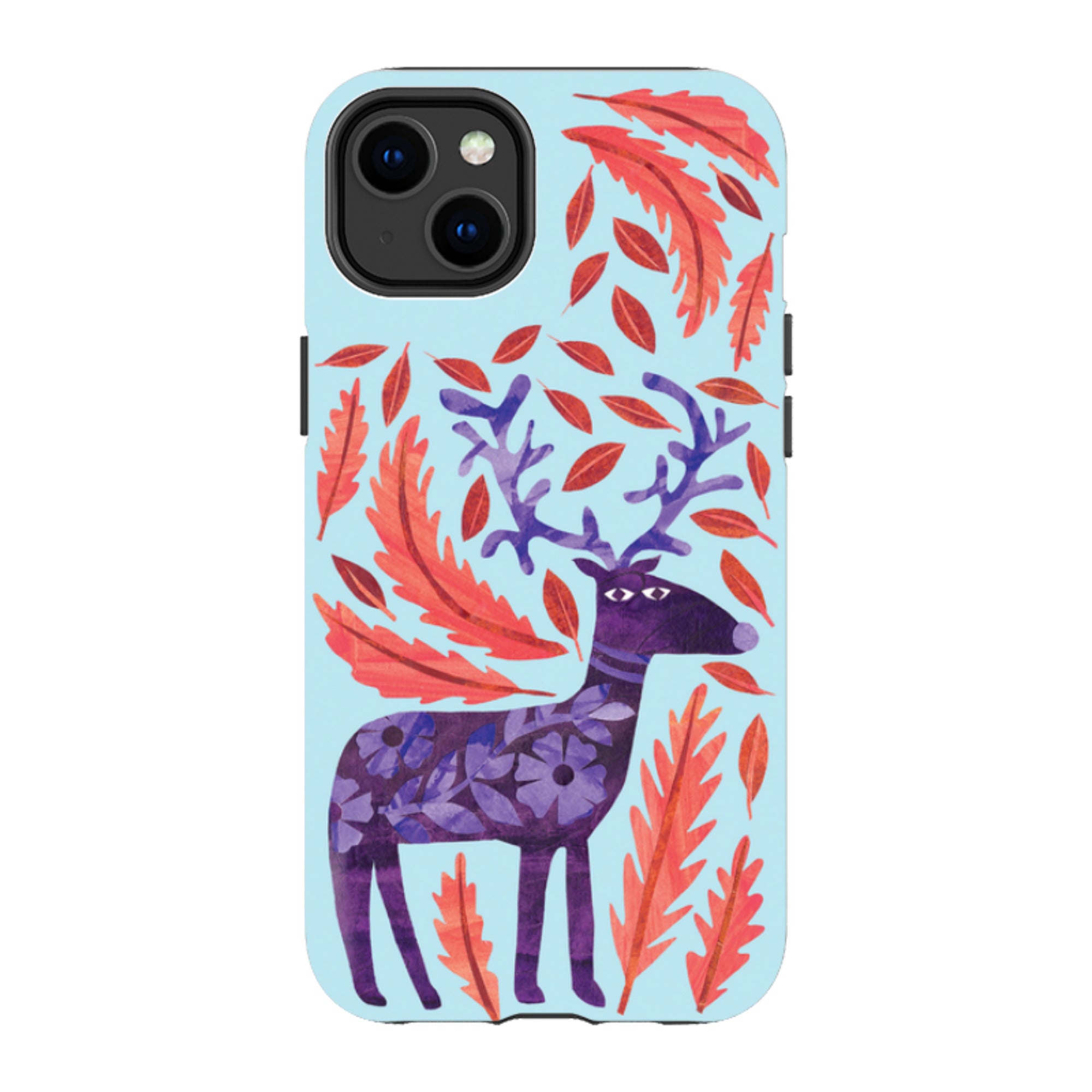 iPhone Tough Case - Purple Reindeer By Tracey English