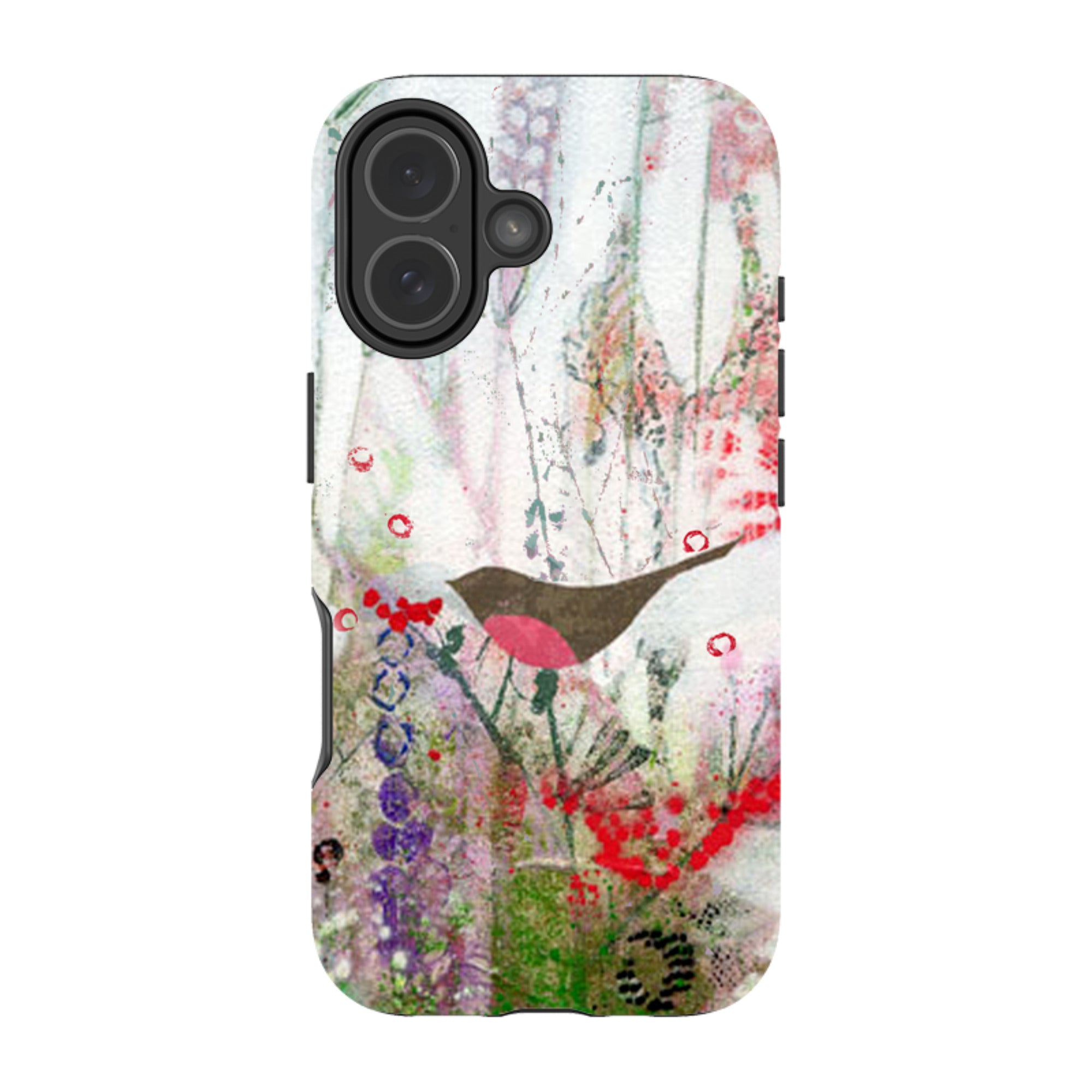 iPhone MagSafe Tough Case -  Robin and Berries By Tiffany Lynch