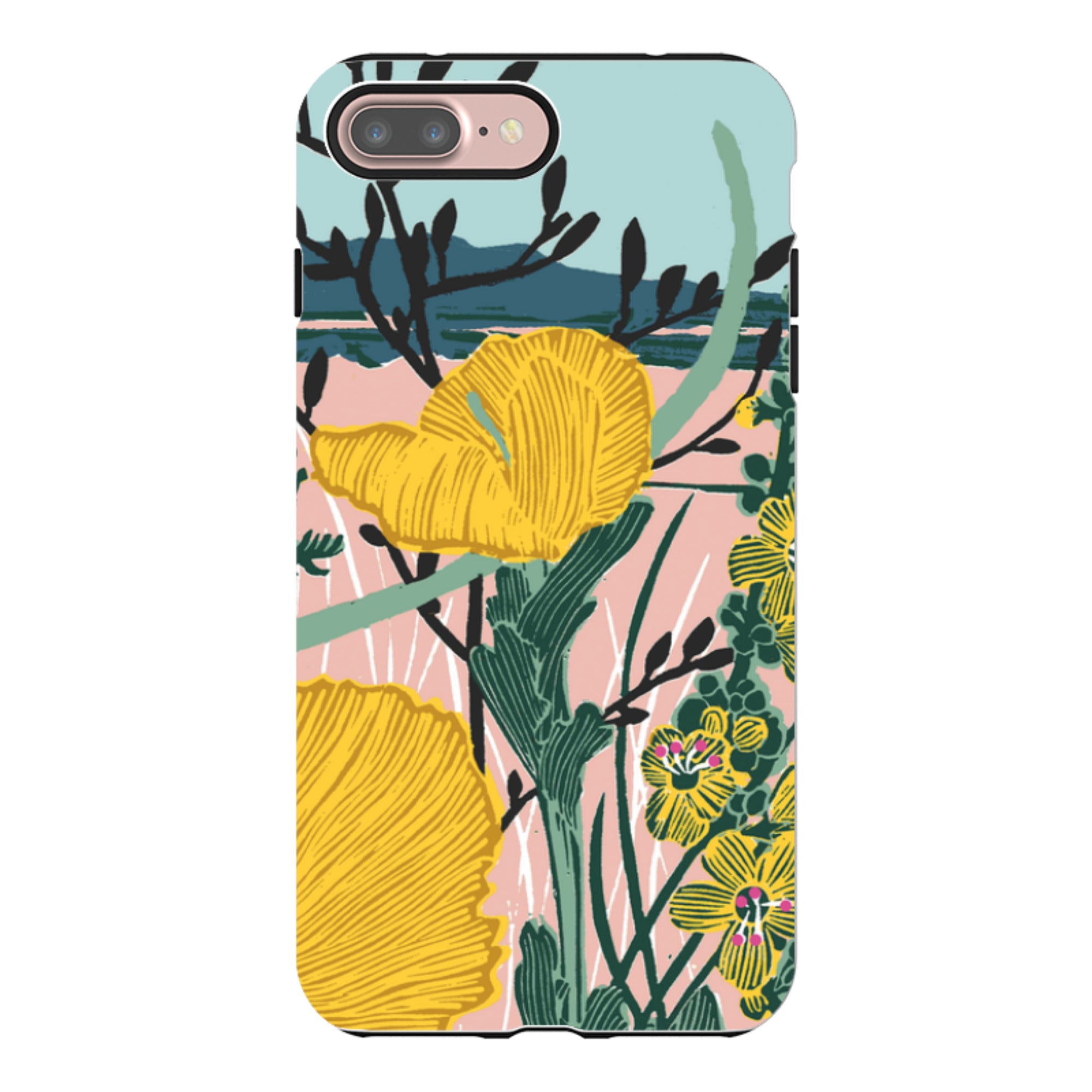 iPhone Tough Case - Yellow Poppies By Kate Heiss