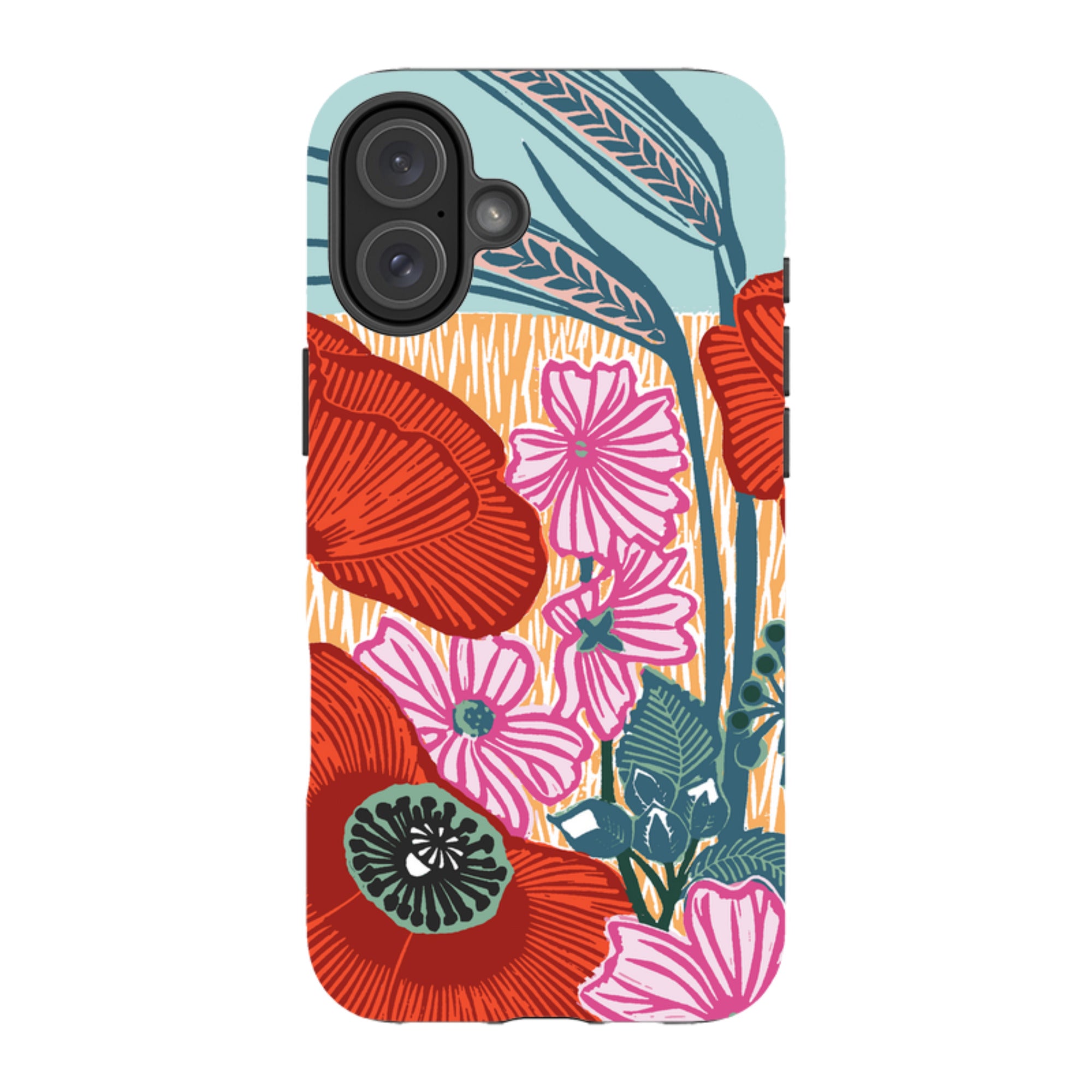 iPhone Tough Case - Wild Poppies By Kate Heiss