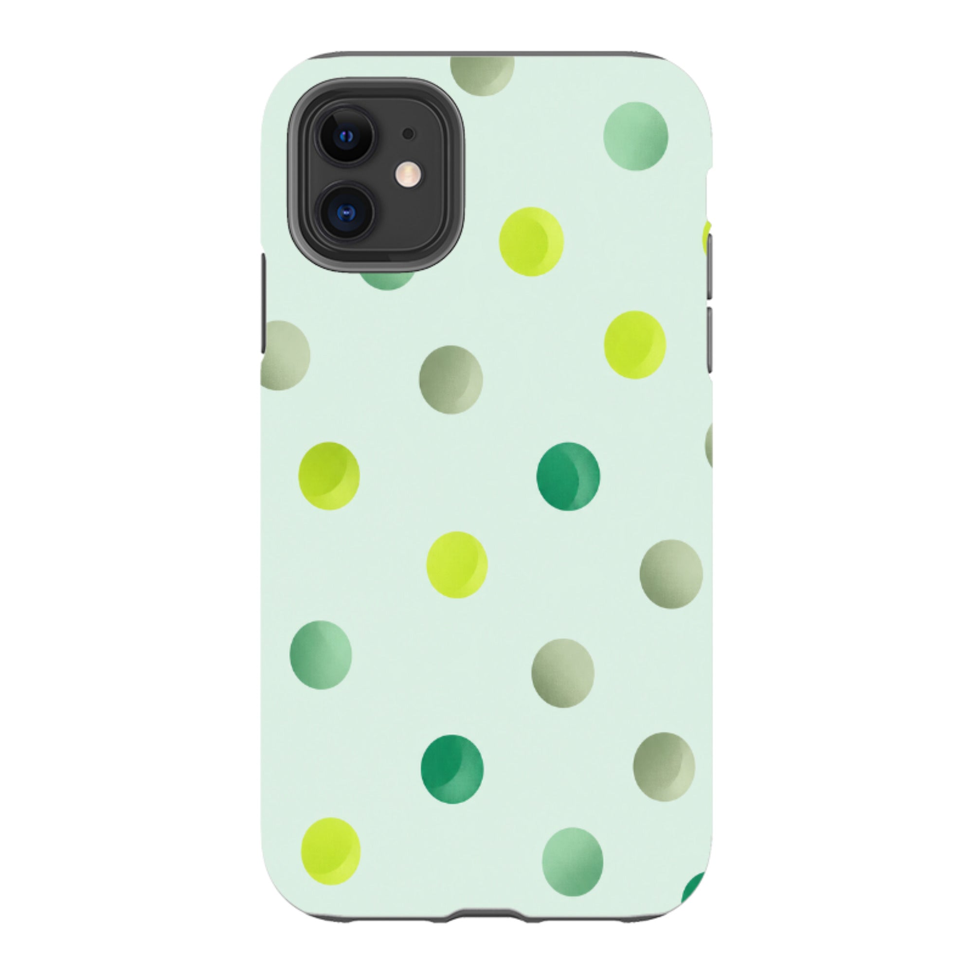 iPhone Tough Case - Mint Polka Dot