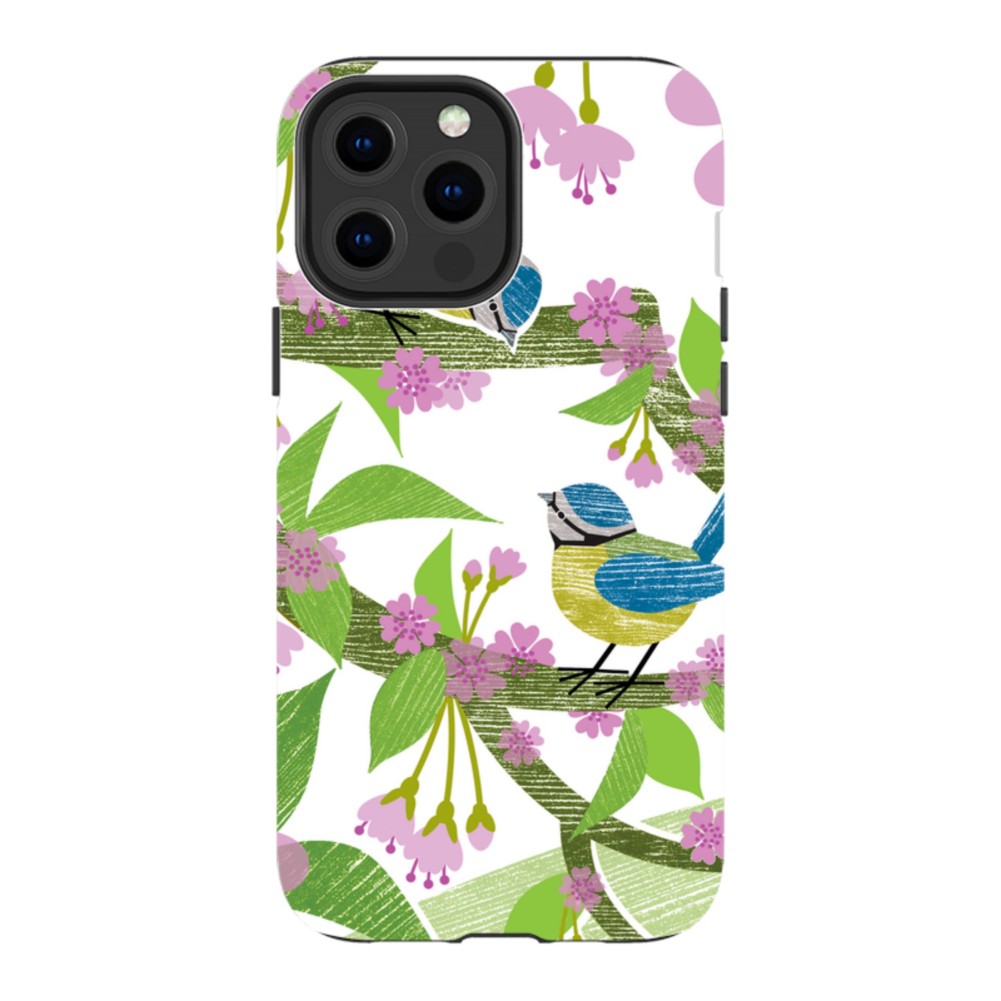 iPhone MagSafe Tough Case - Blue Tits and Blossom By Liane Payne