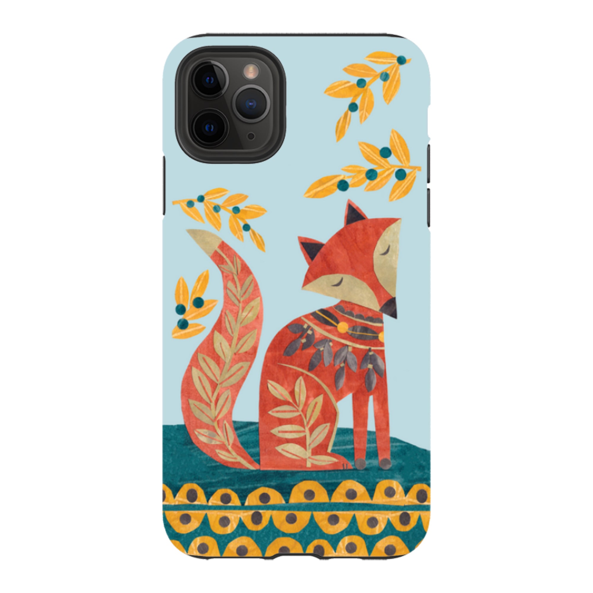 iPhone Tough Case - Folk Foxie By Tracey English