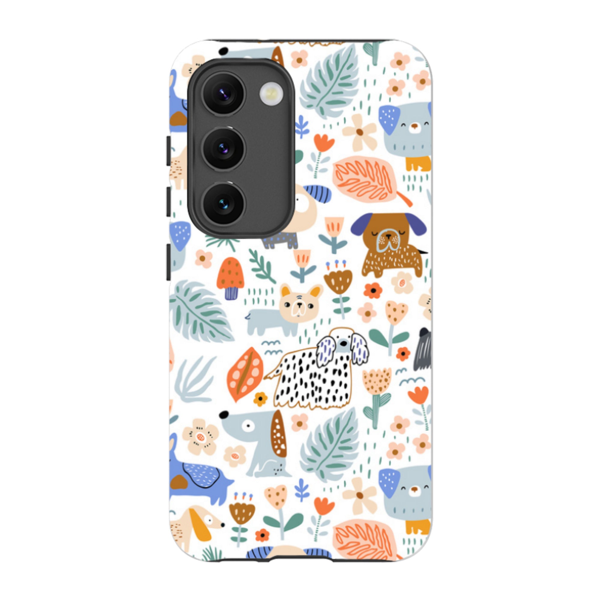 Samsung Tough Case - Dog Floral Pattern