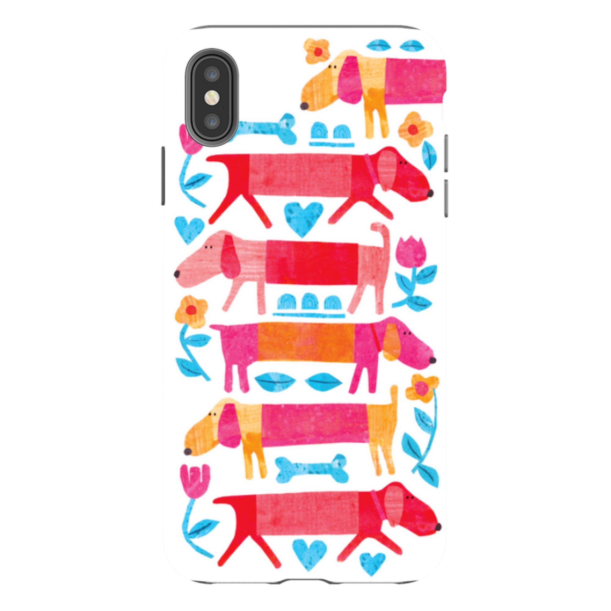 iPhone Tough Case - Sausage Dog By Tracey English