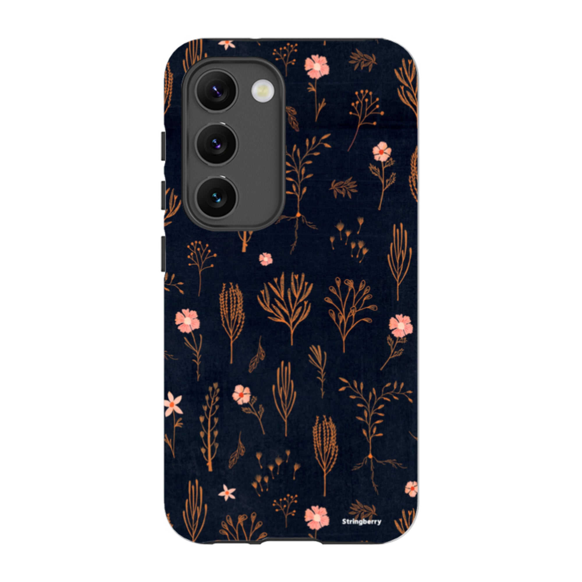 Samsung Tough Case - Floral Light Orange And Pink By Katherine Quinn