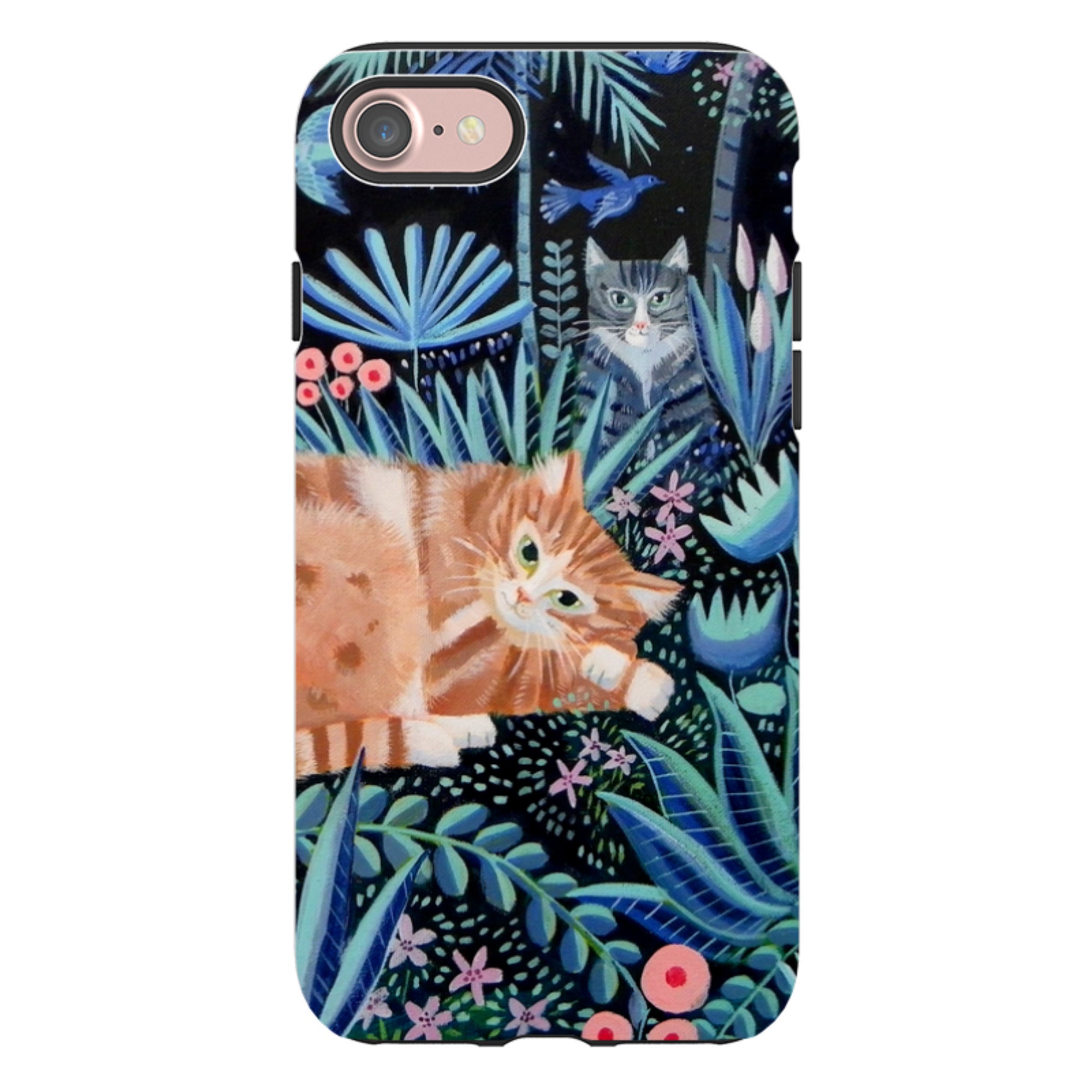 iPhone Tough Case - Night Cats By Mary Stubberfield
