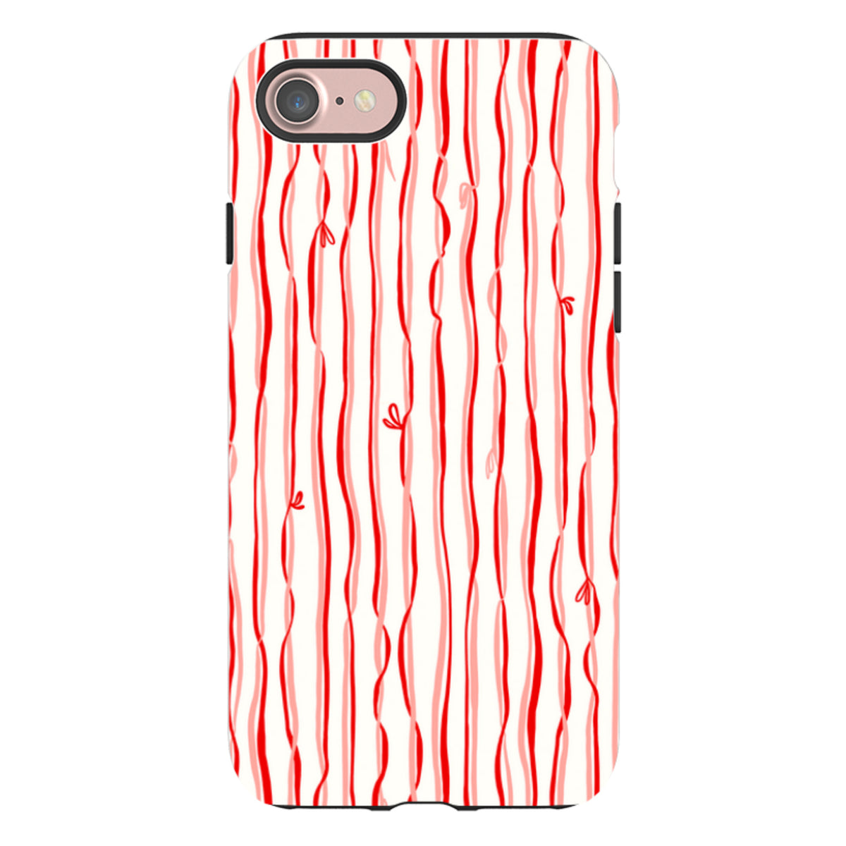 iPhone Tough Case - Ribbons pink and red By Katherine Quinn