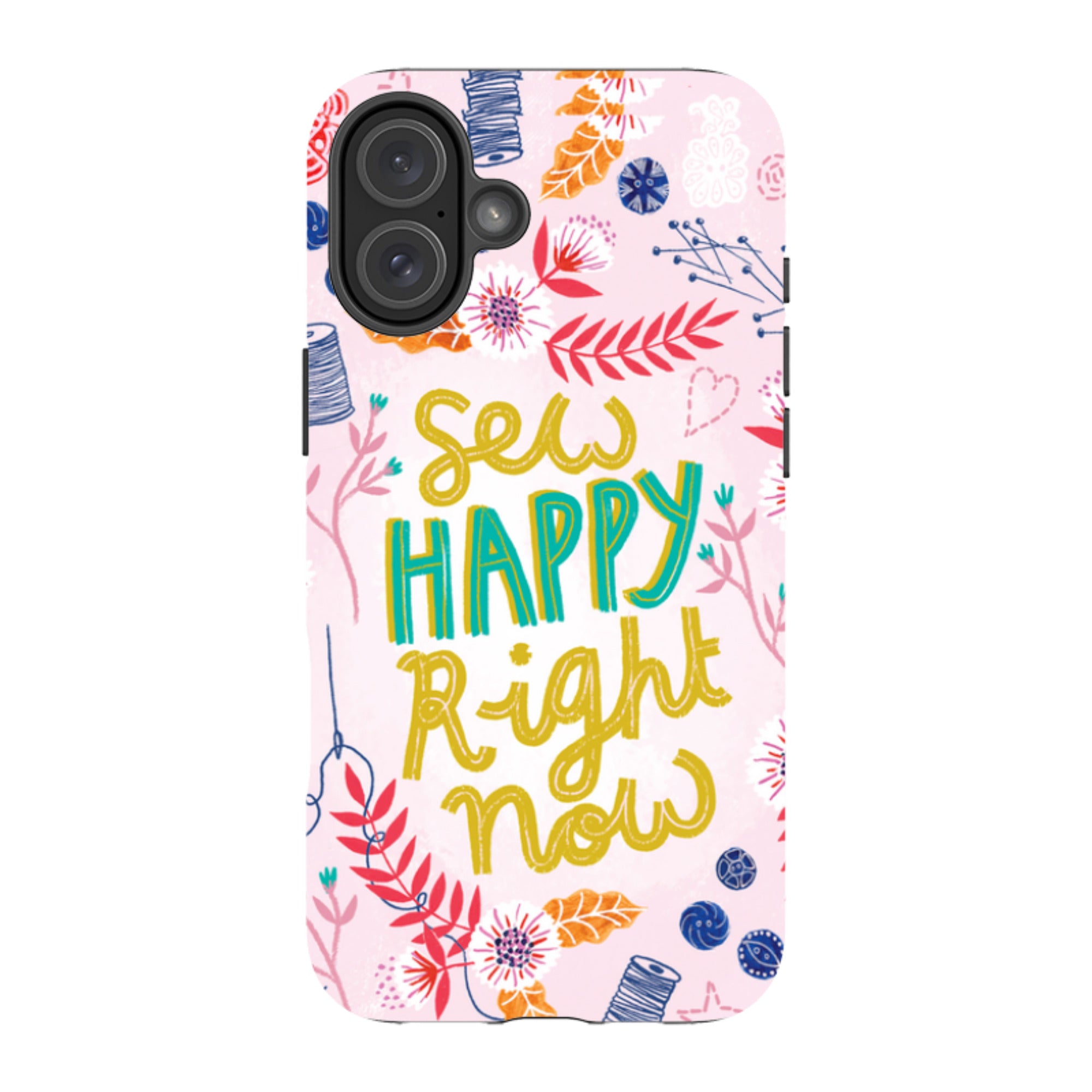 iPhone Tough Case - Sew Happy By Lee Foster Wilson